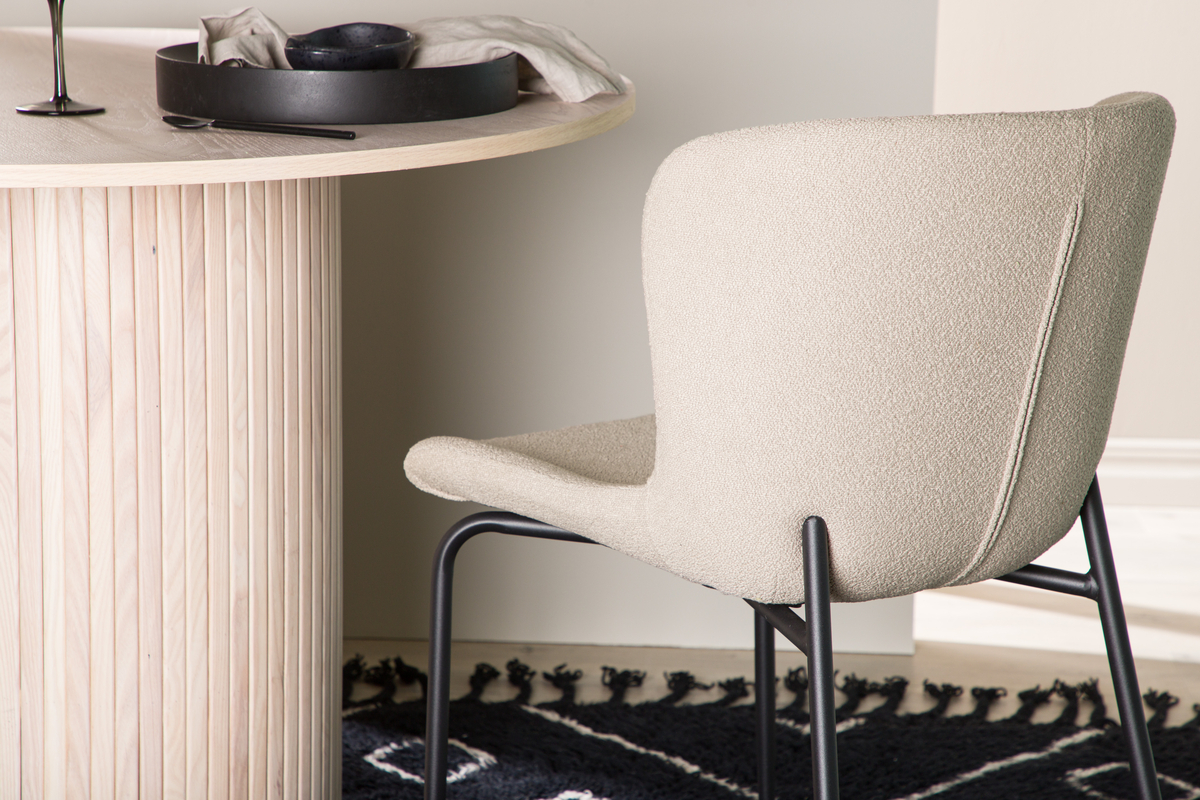 Venture Home Ava Matstol Beige Boucle