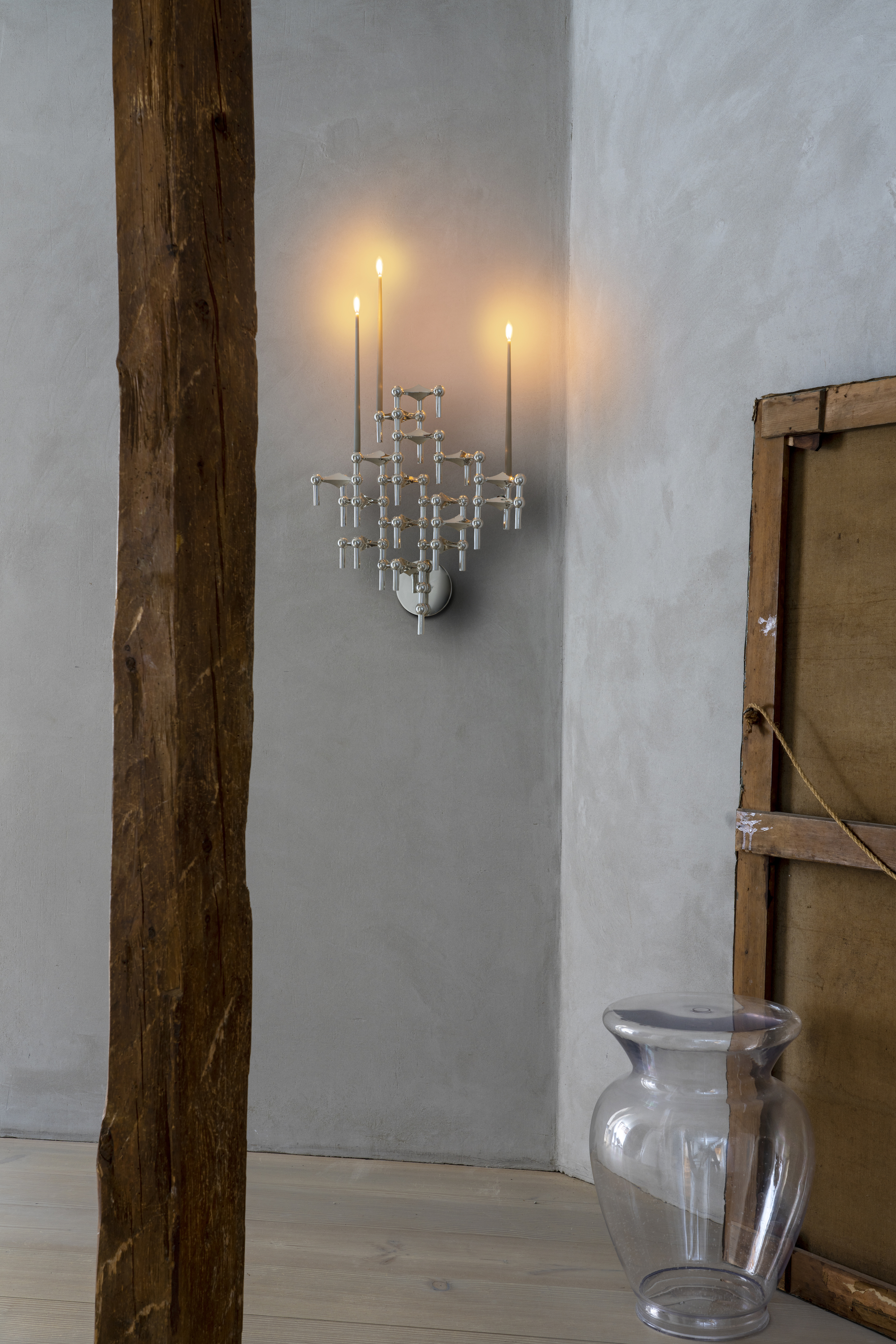 Stoff STOFF Nagel Väggljusstake Chrome