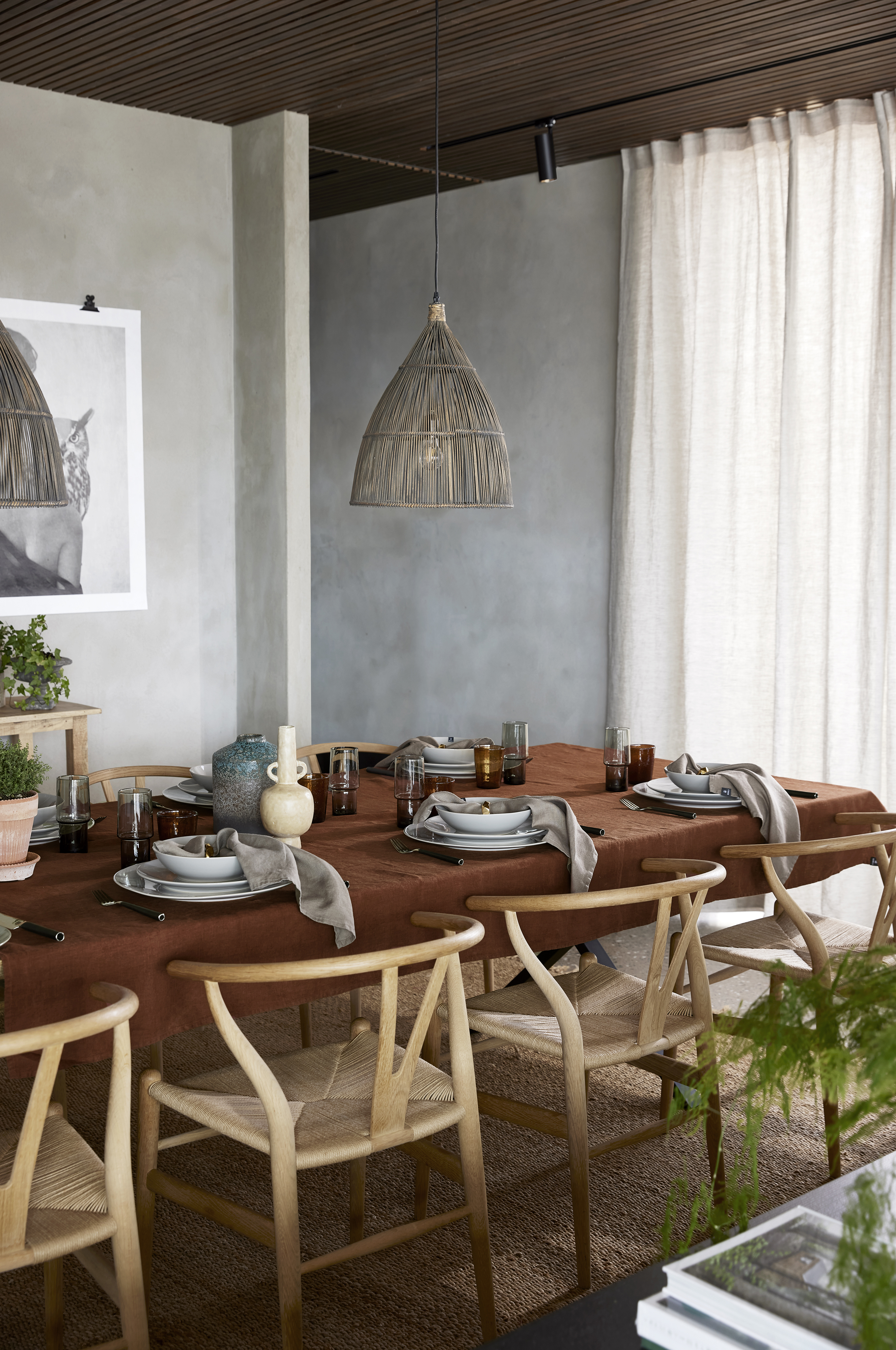 Himla Sunshine Gardinlängd Linne Oatmeal 290cm