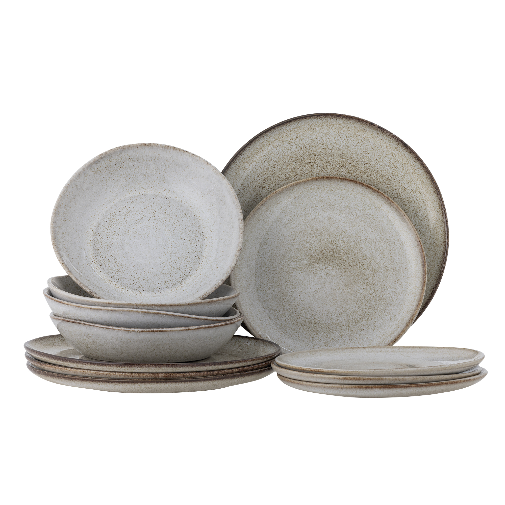 Bloomingville - Sandrine 12-del Servis Set Nature - Beige