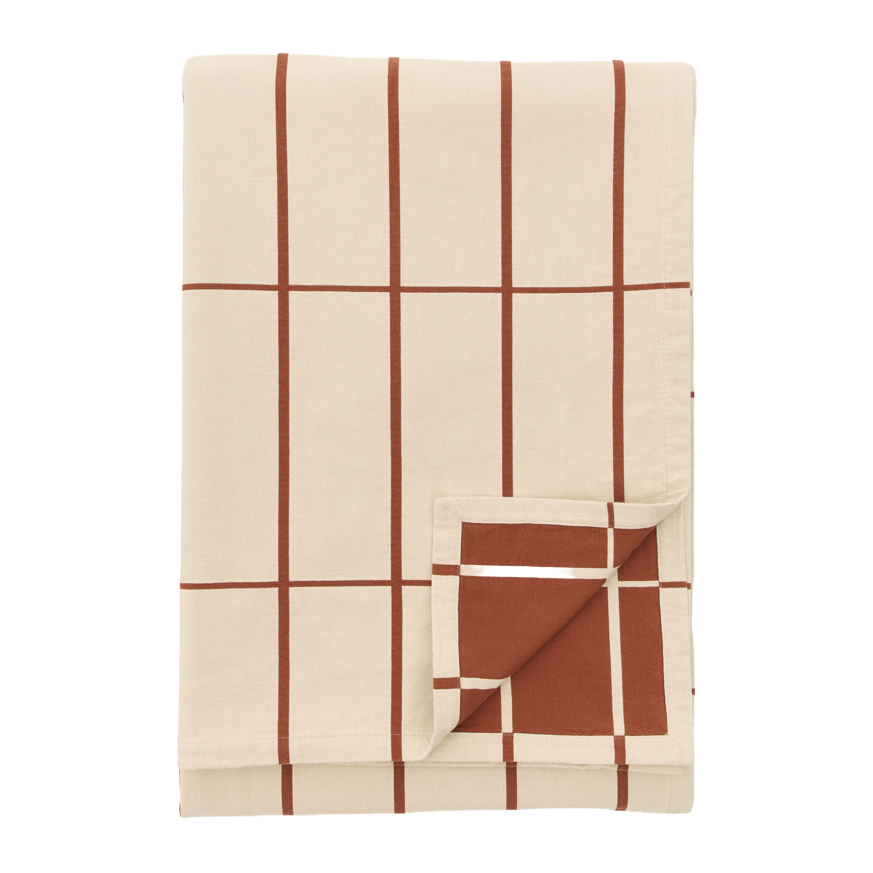 Marimekko Tiiliskivi Överkast Off White/Chestnut 260x260