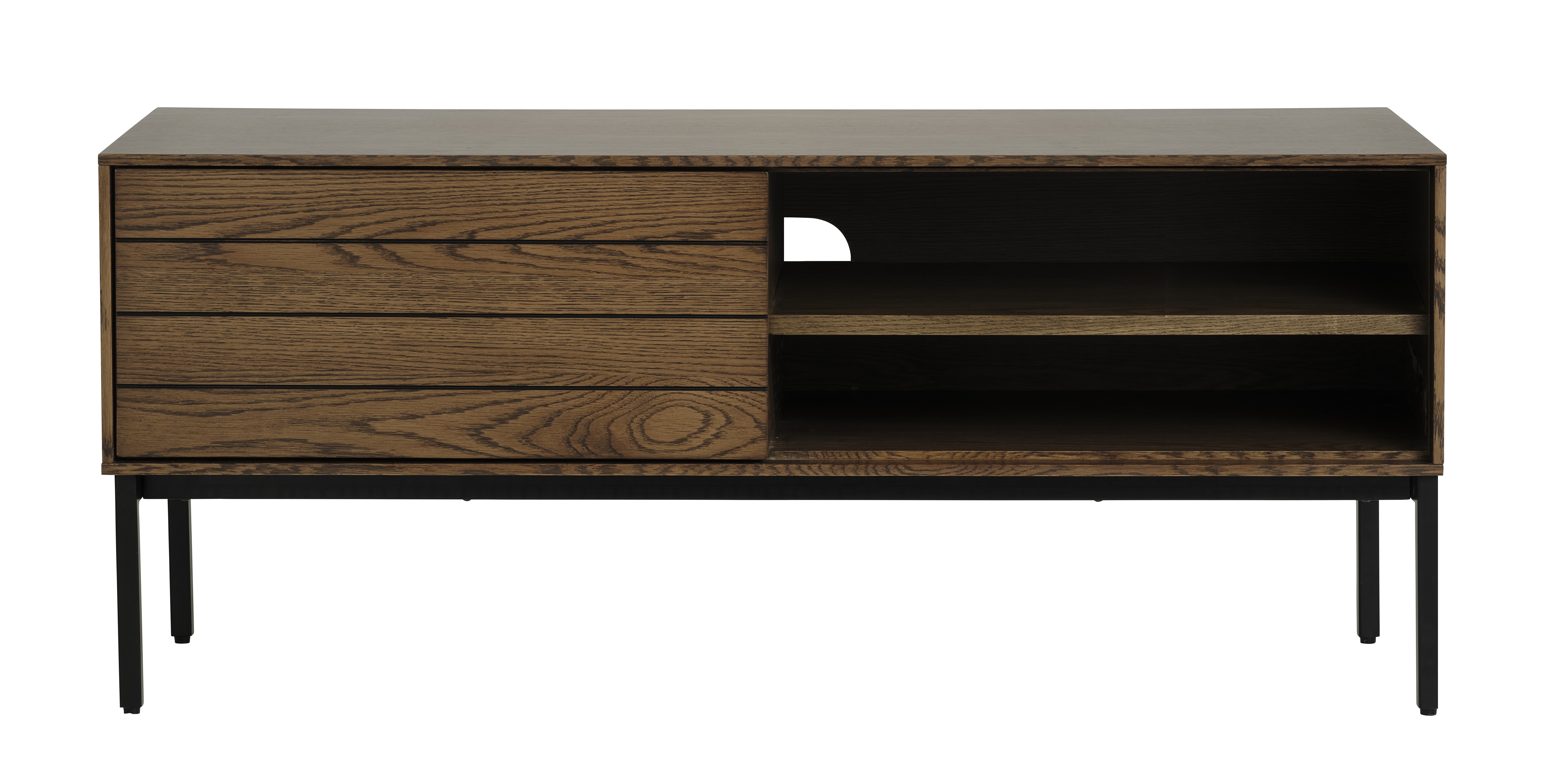Nordic Home - Clara TV-Bänk Smoked Oak 120cm - Brun