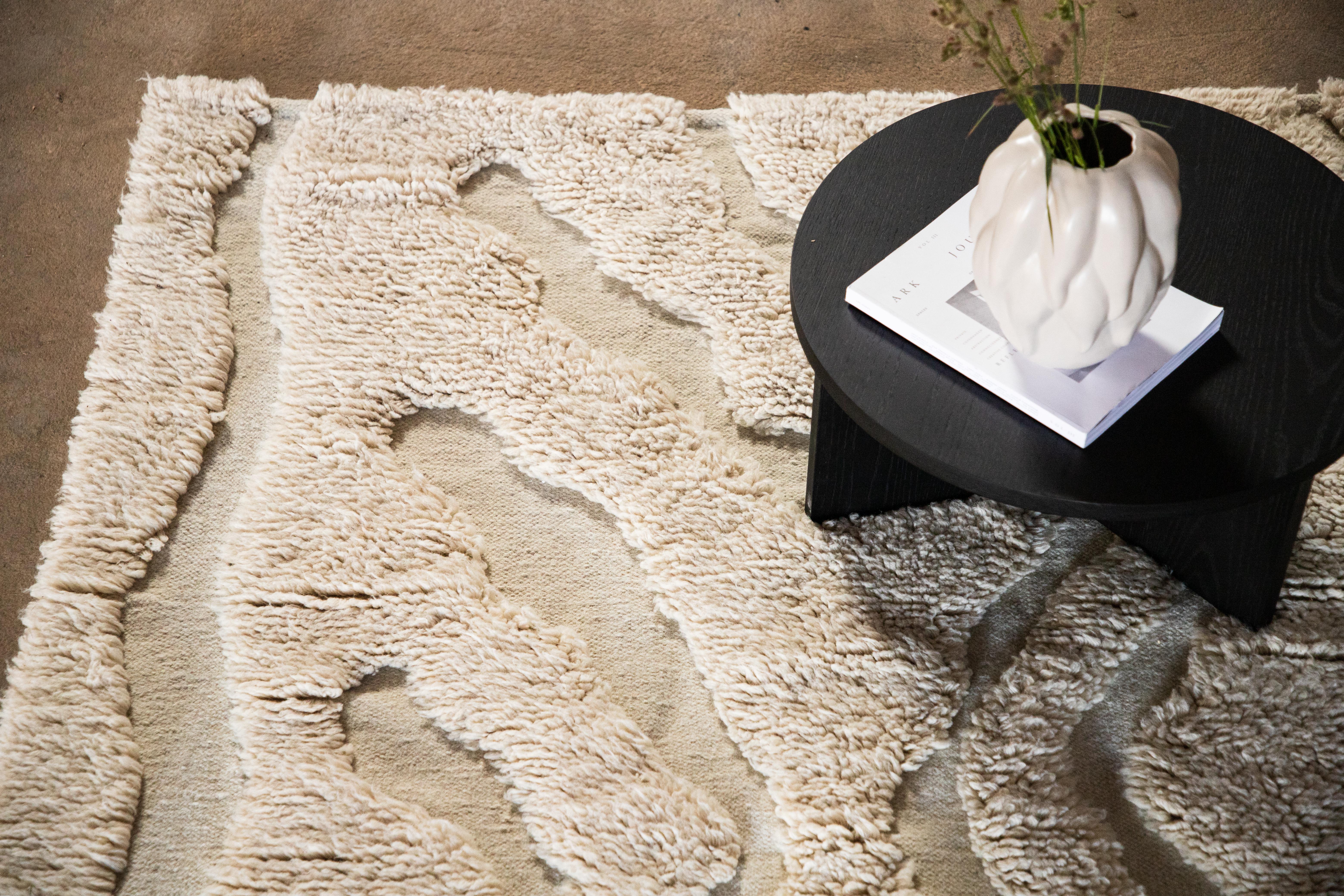 Vind Trondheim x Josefin Lustig Ullmatta Beige/White 200x300