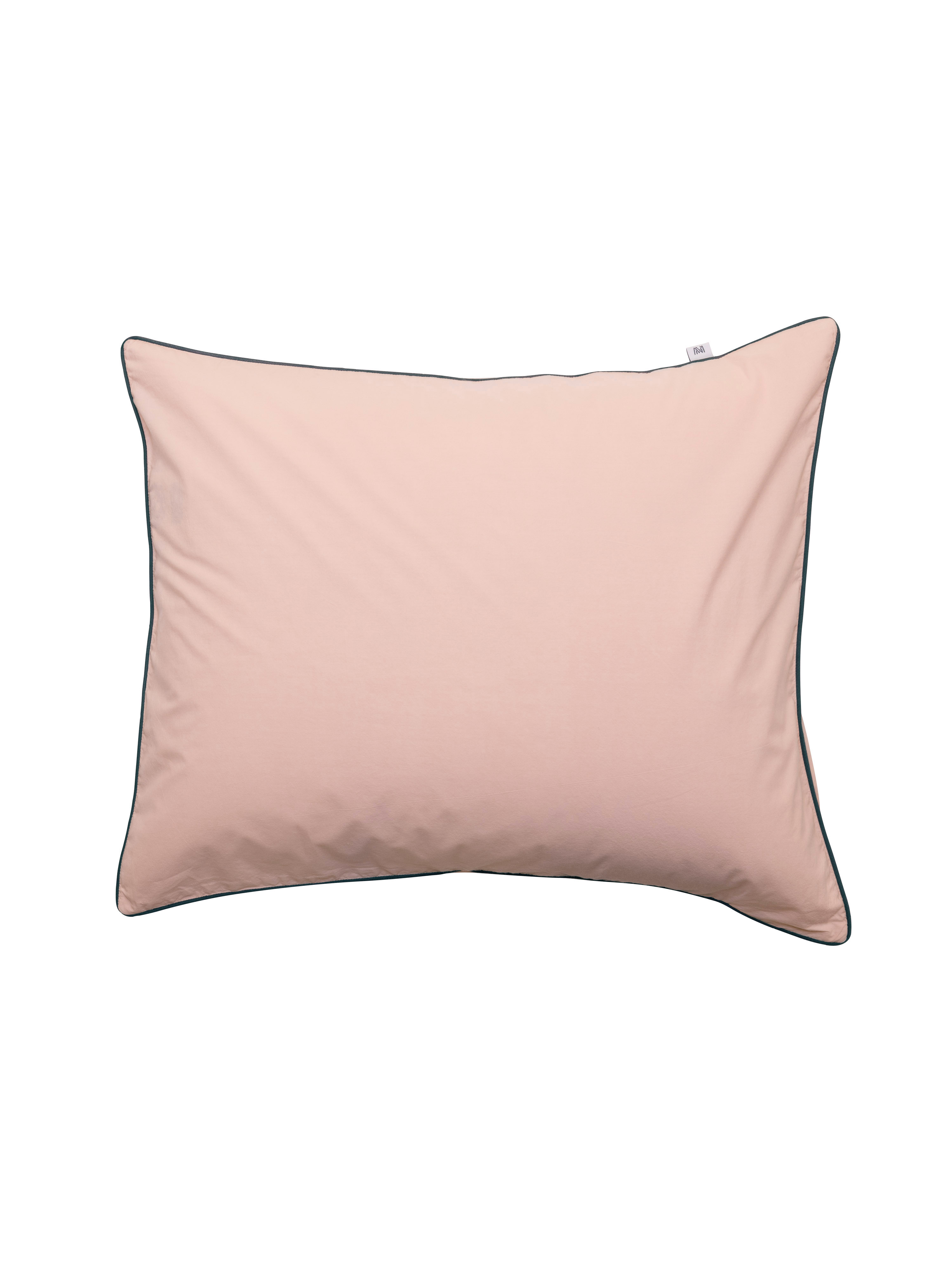 Powder Örngott EKO Rosa/Mörkblå 50x60