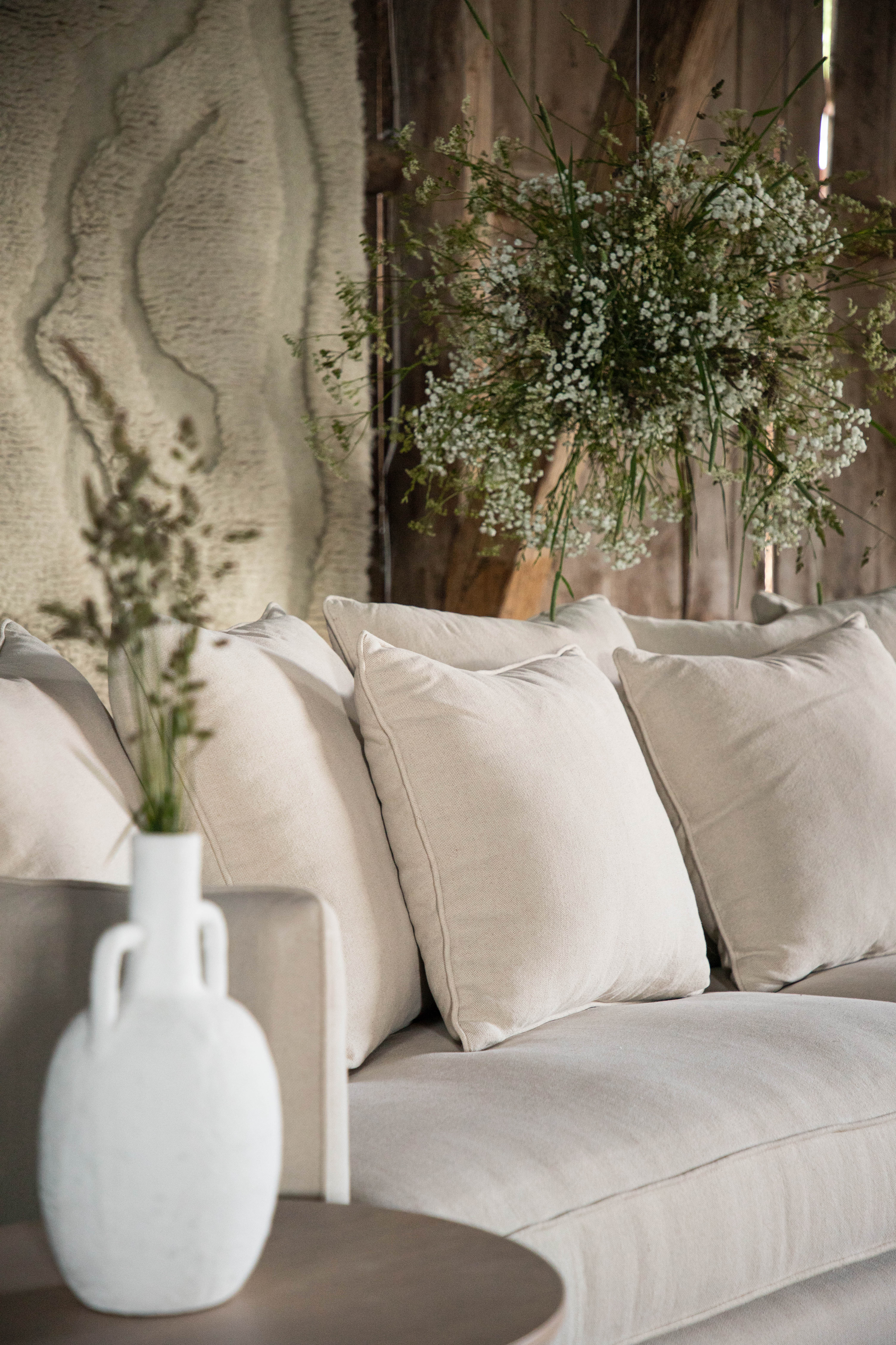 Vind Segelskären Soffa Whitewash/ Beige Linen