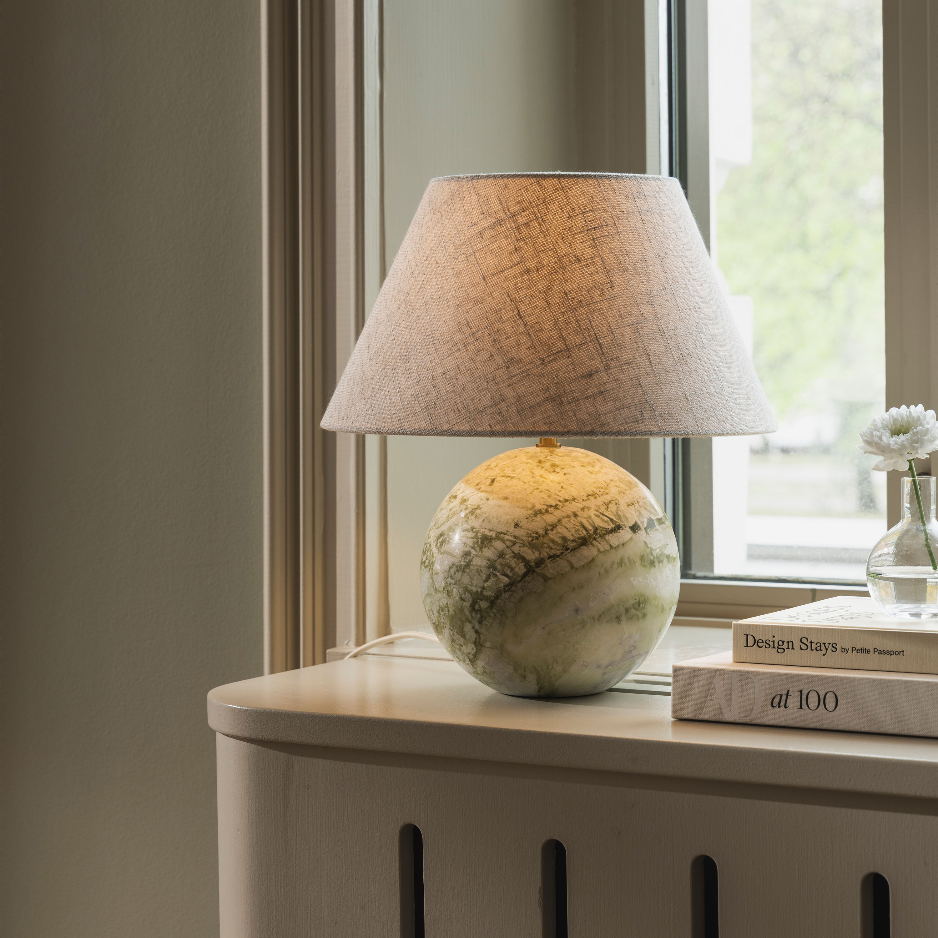 Globen Lighting Castello Bordslampa Ljusgrön marmor 35cm