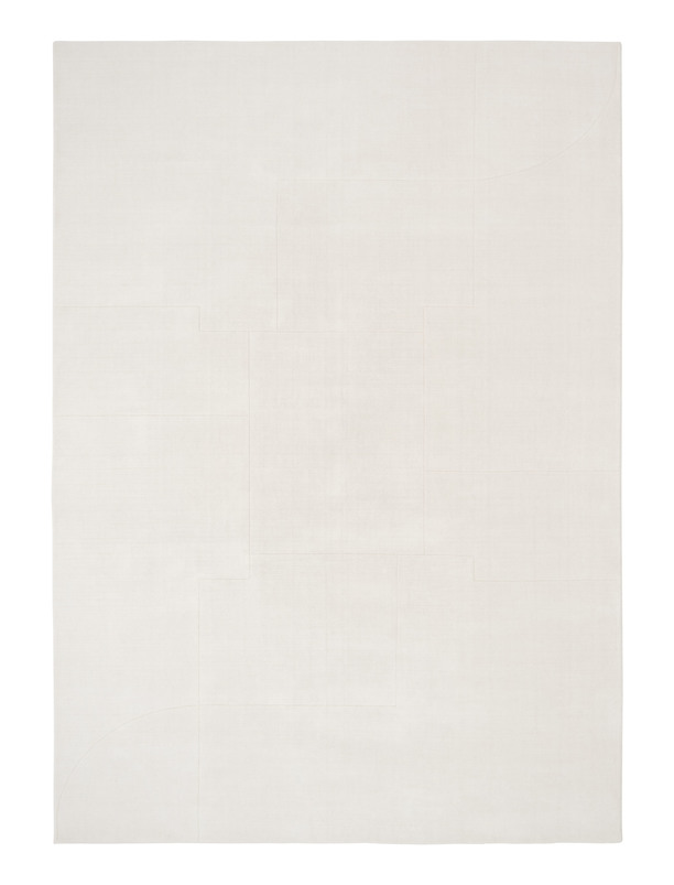 Linie Design - Geometric Maze Ullmatta White 200x300 - Vit