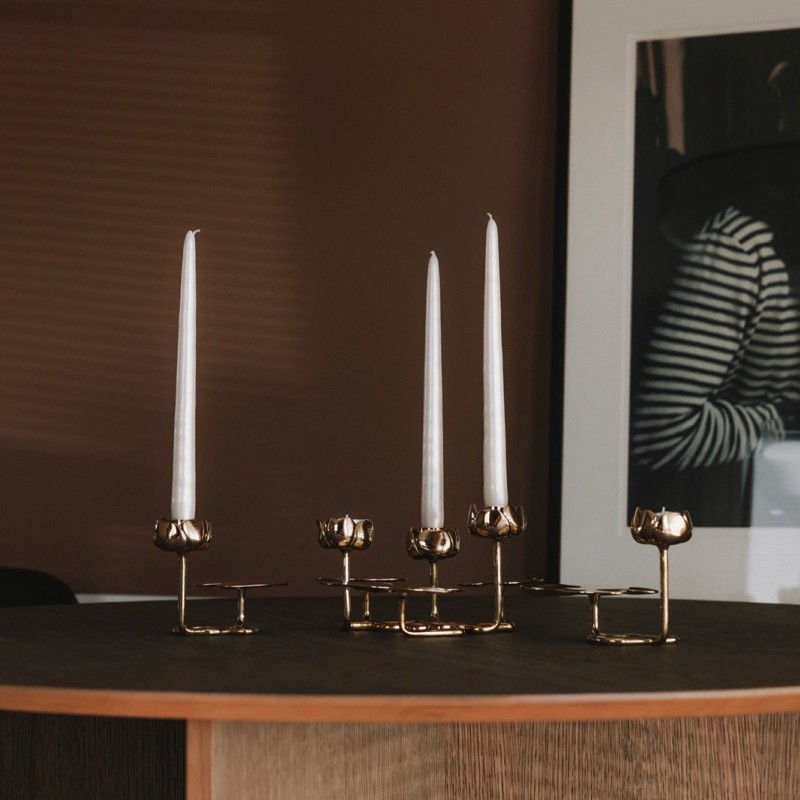 Hilke Collection Ninfea Grande Ljusstake Mässing