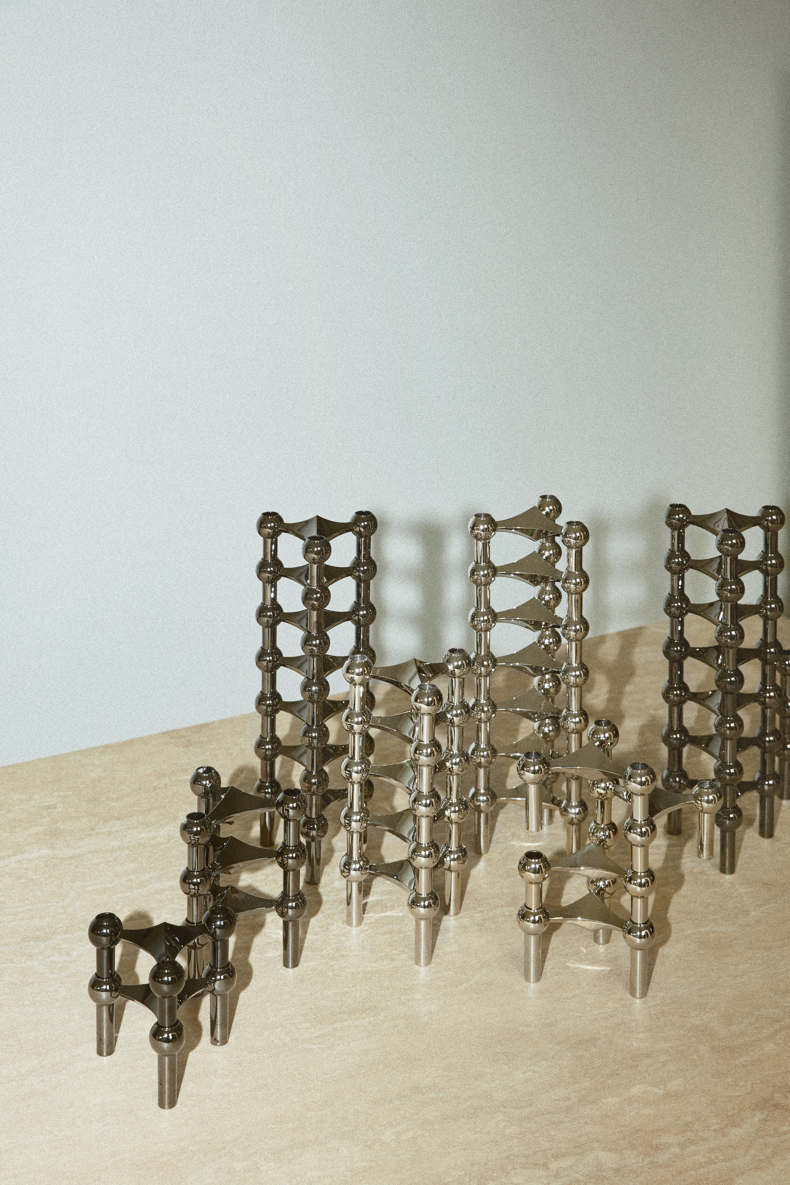 Stoff STOFF Nagel Ljusstake Black Chrome 3-pack