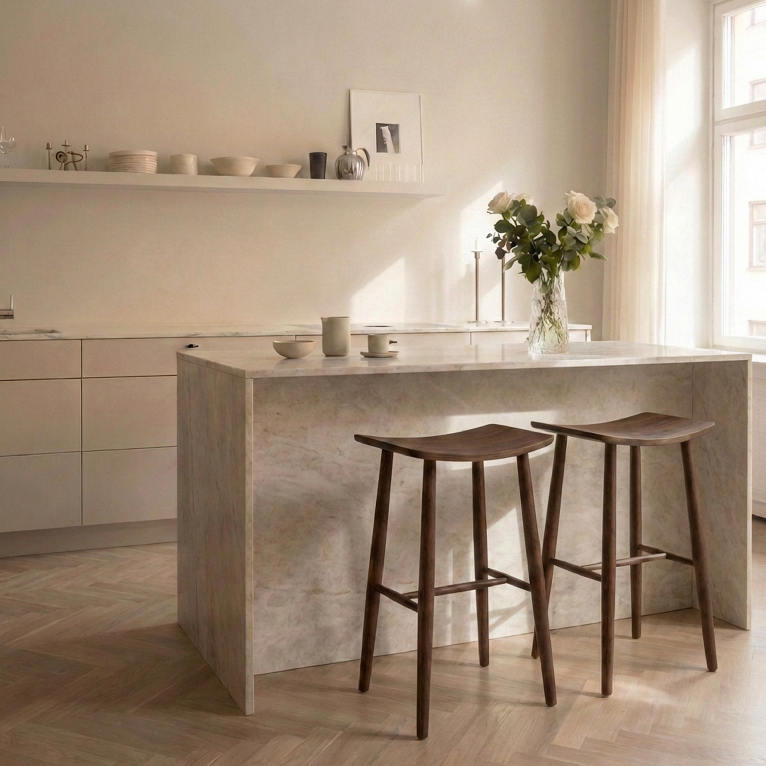 Sleepo Collection Charlie Bar Stool Brown Stained Oak