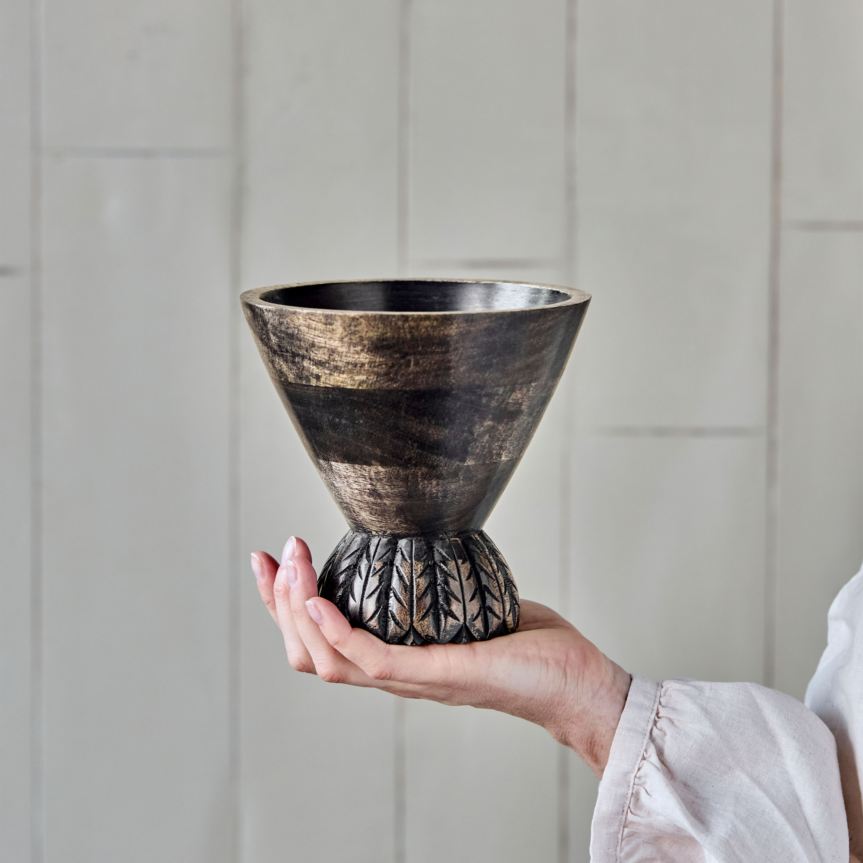 House Doctor Sani Blumentopf Schwarz 15x15