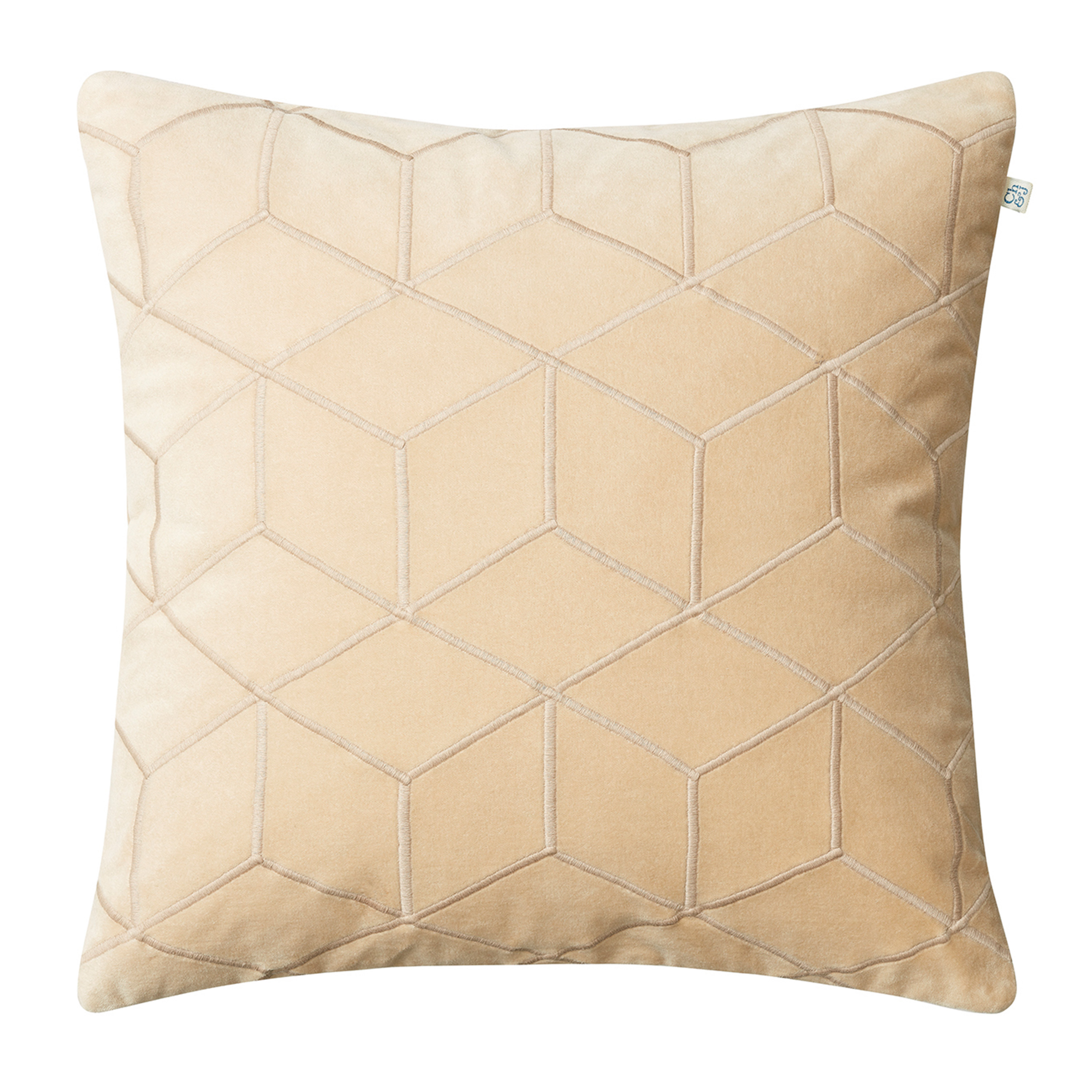 Vir Kuddfodral Sammet Beige 50x50