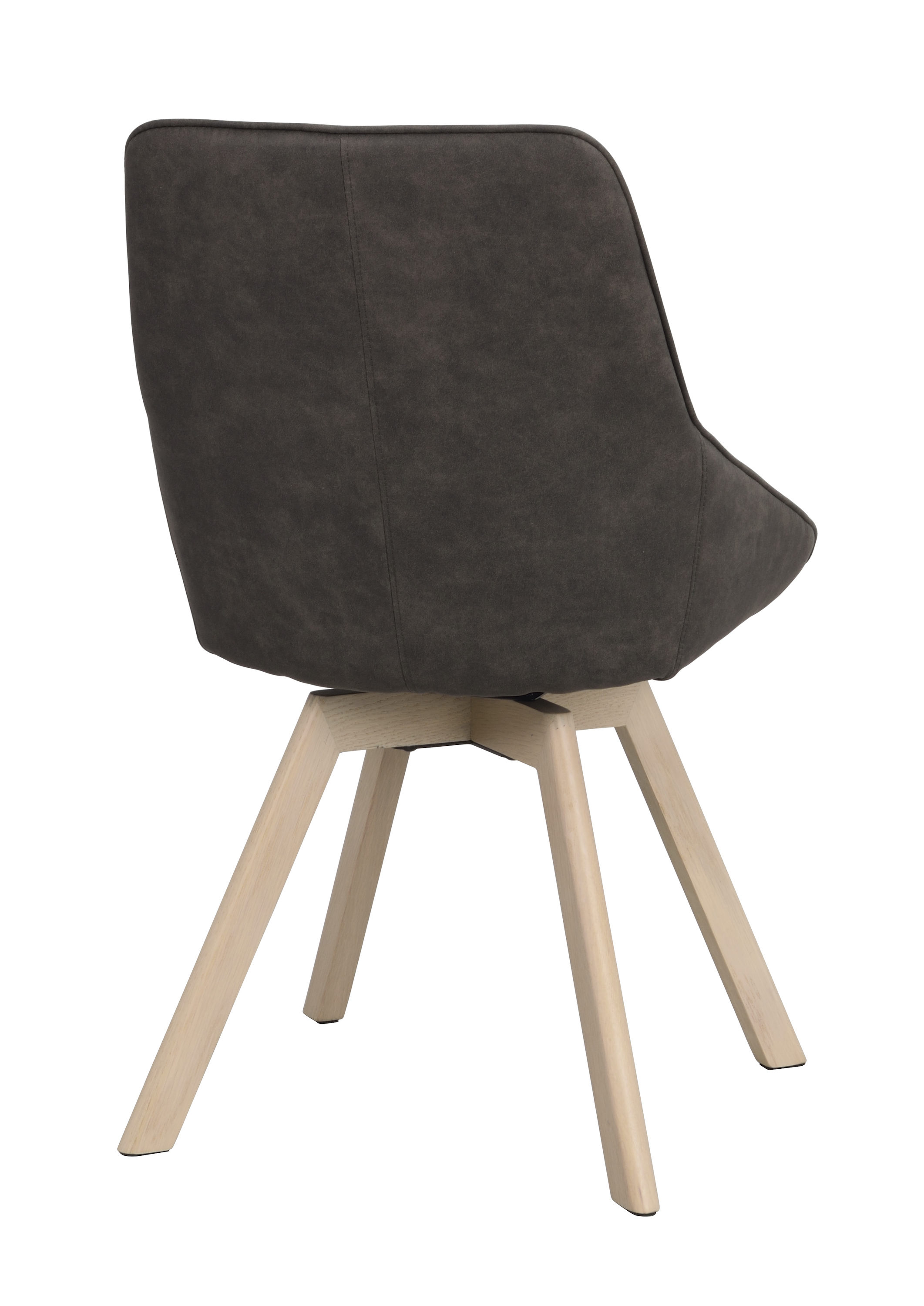 Rowico Home Alison Matstol Mörkgrå Microfiber/Vitpigmenterad