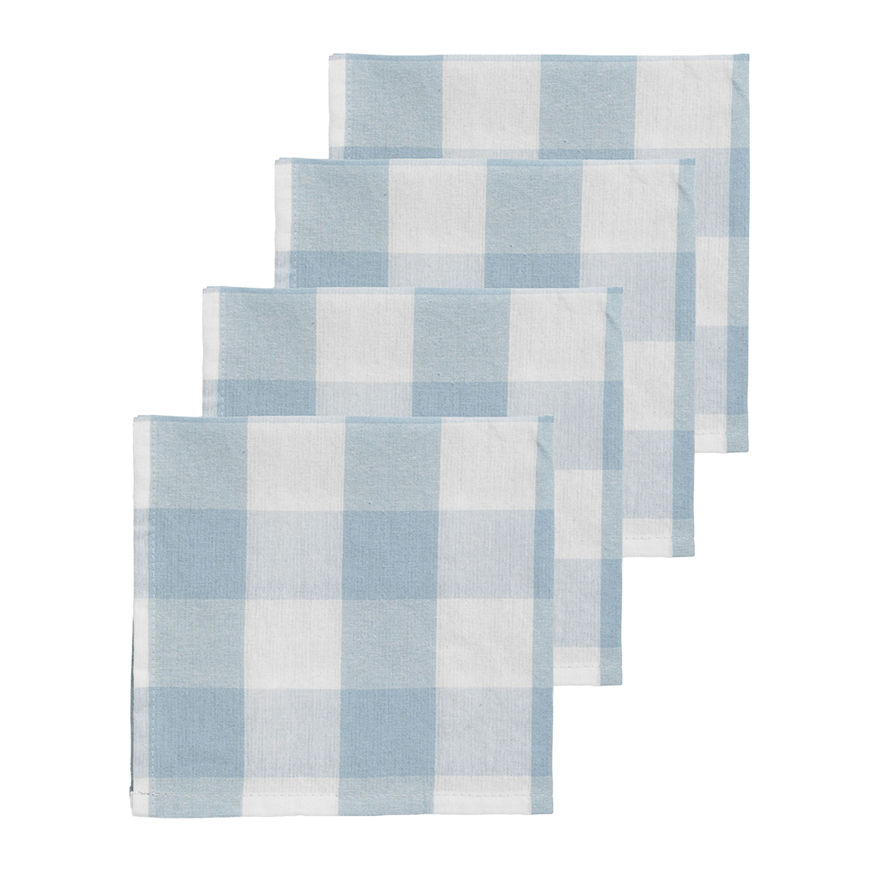 Midnatt Bluey Servettset Blå/Vit 40x40 4-pack