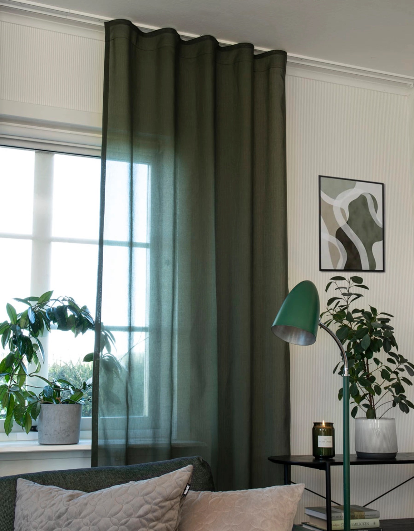 Viska Gardinlängd Grön 250cm