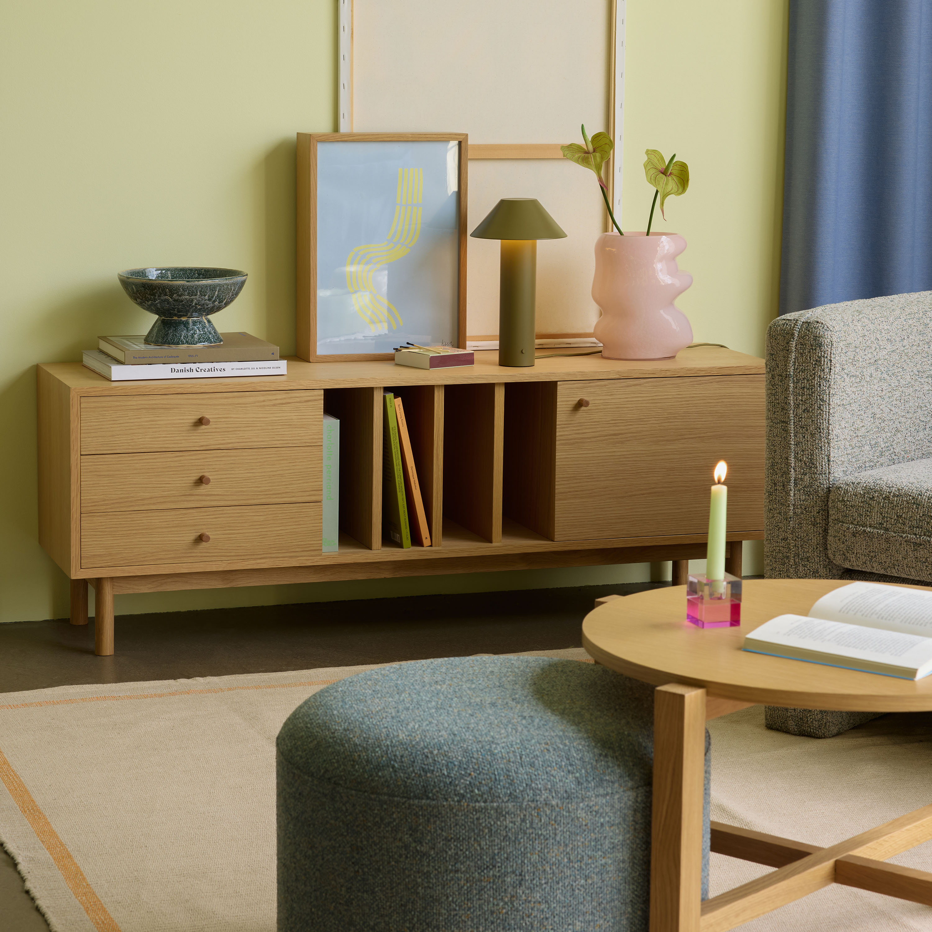 Hübsch Nobby Skjenk Natural 140cm