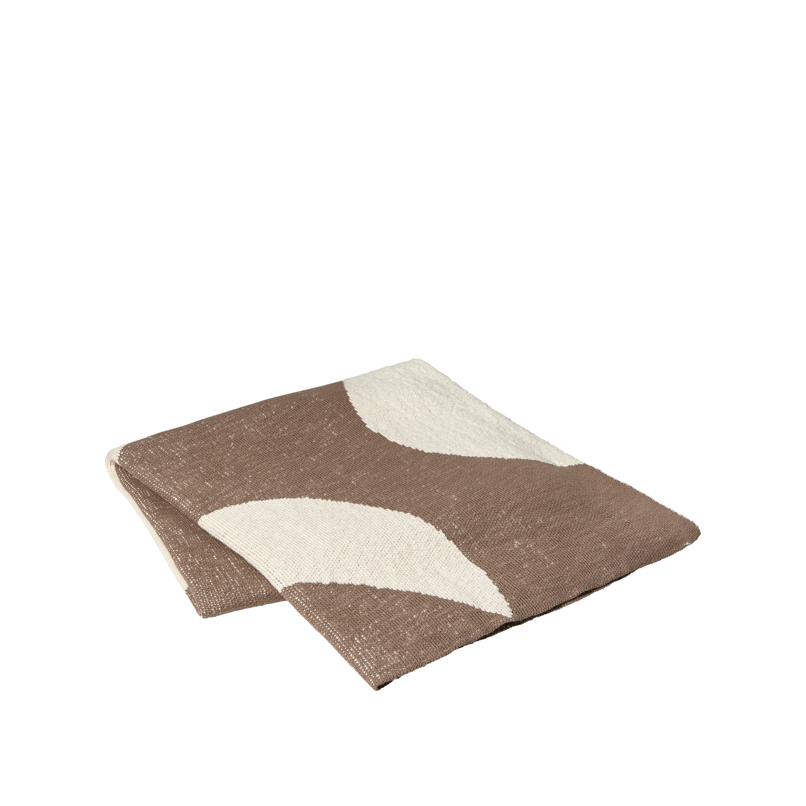 Broste Copenhagen Maren Pläd Kangaroo Brown/Off White 130x180
