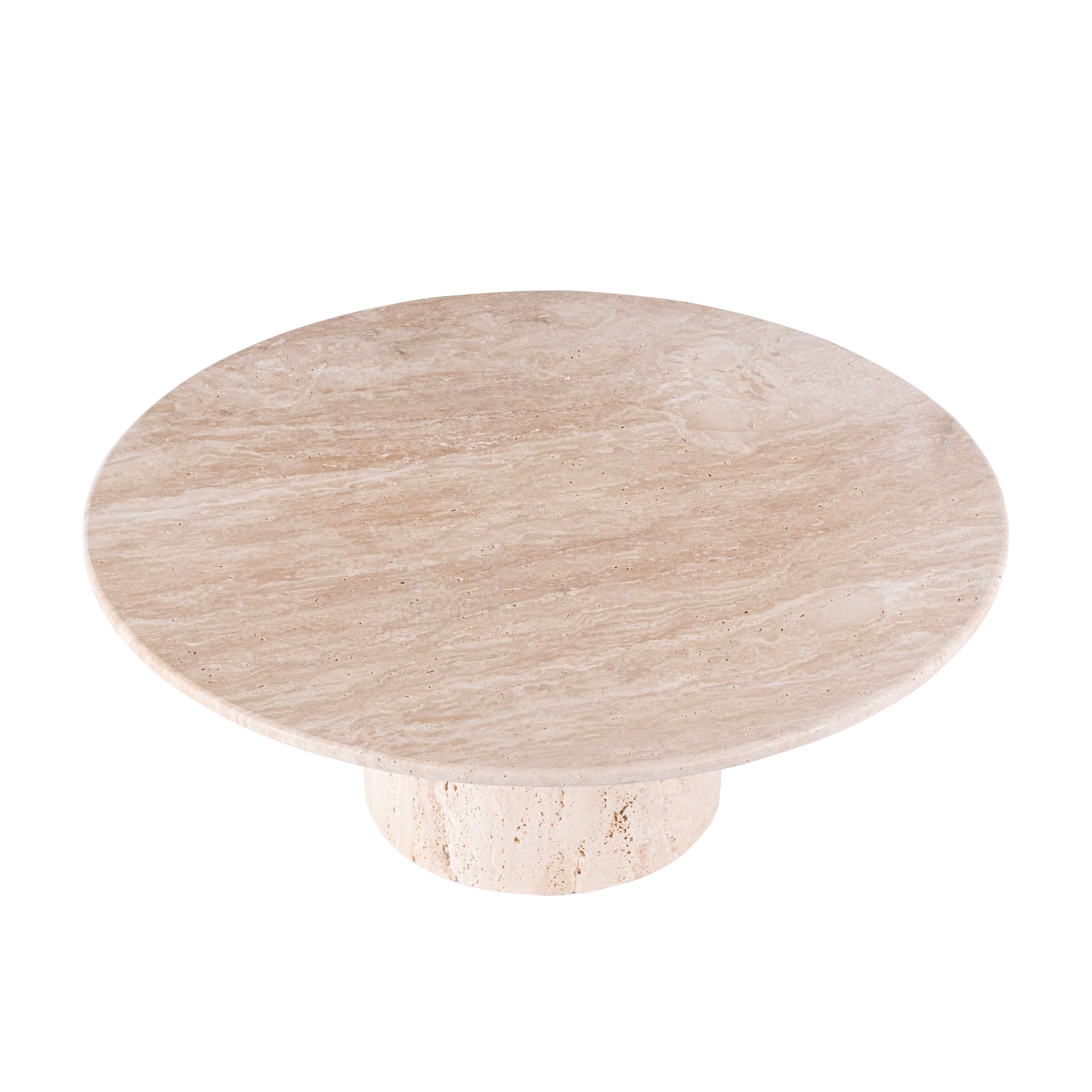 Sleepo Collection Nicola Soffbord Travertin Ø95