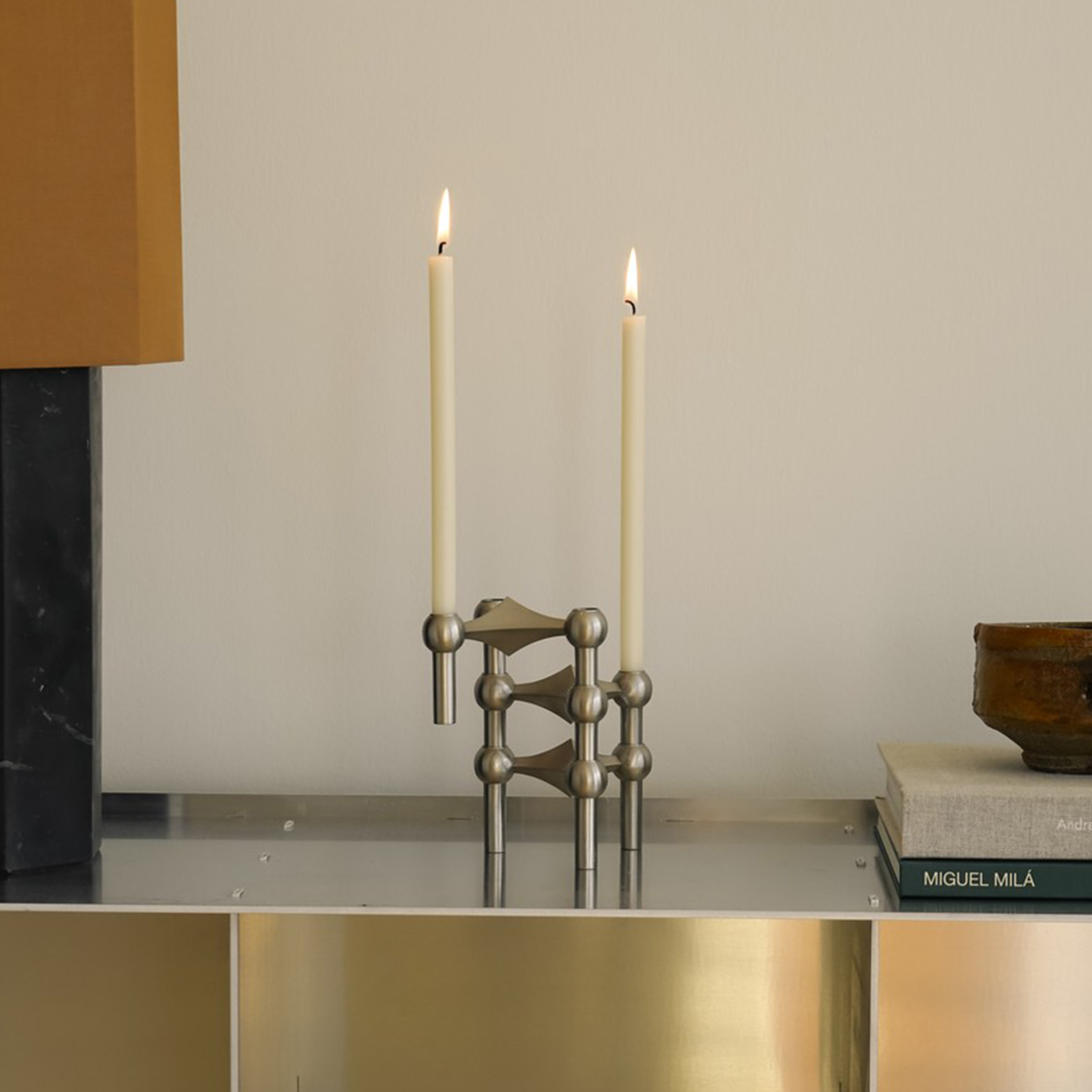 Stoff Nagel Kynttilänjalka Harjattu Kromi