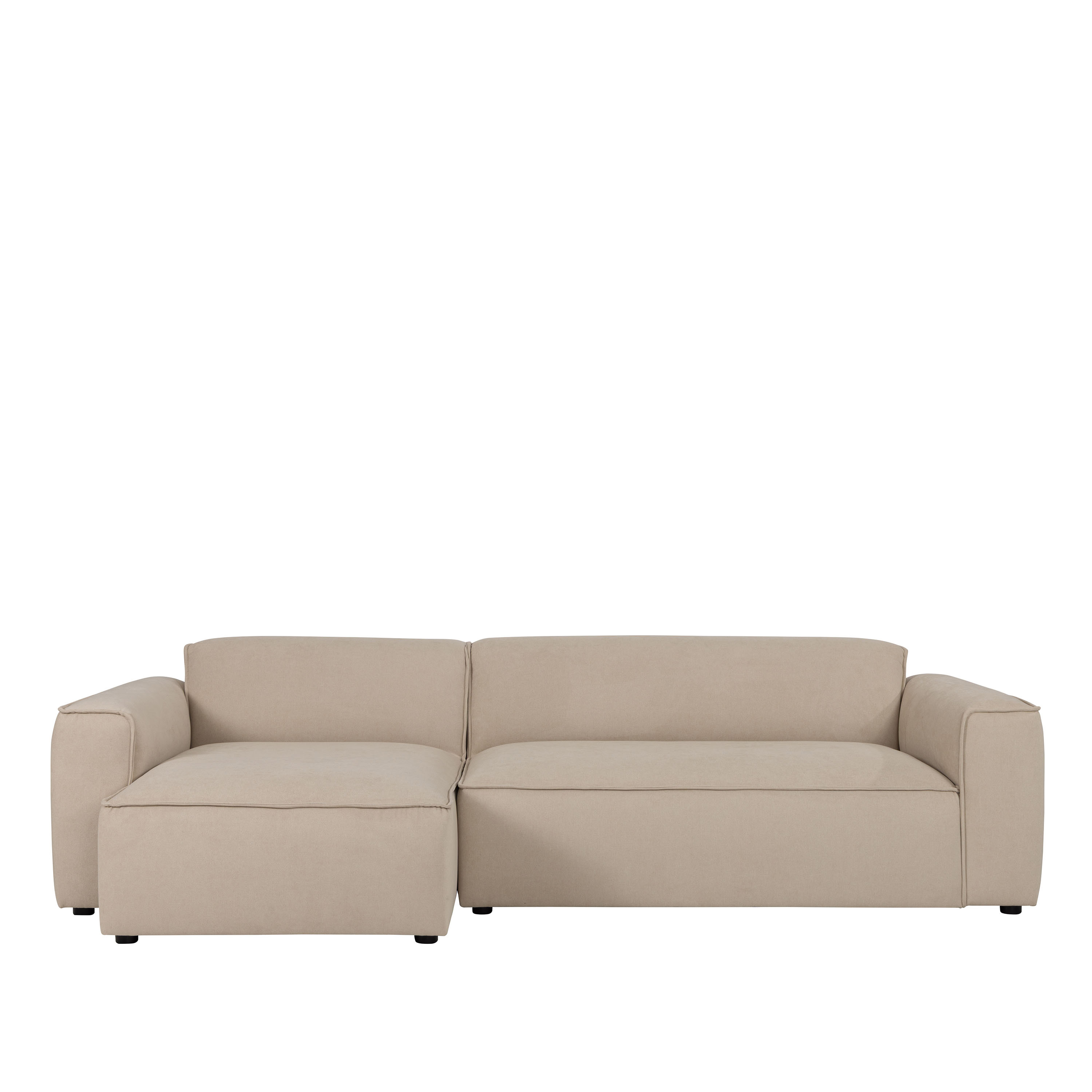 Bobbie 3-seater Chaise Sofa Left Beige 279cm
