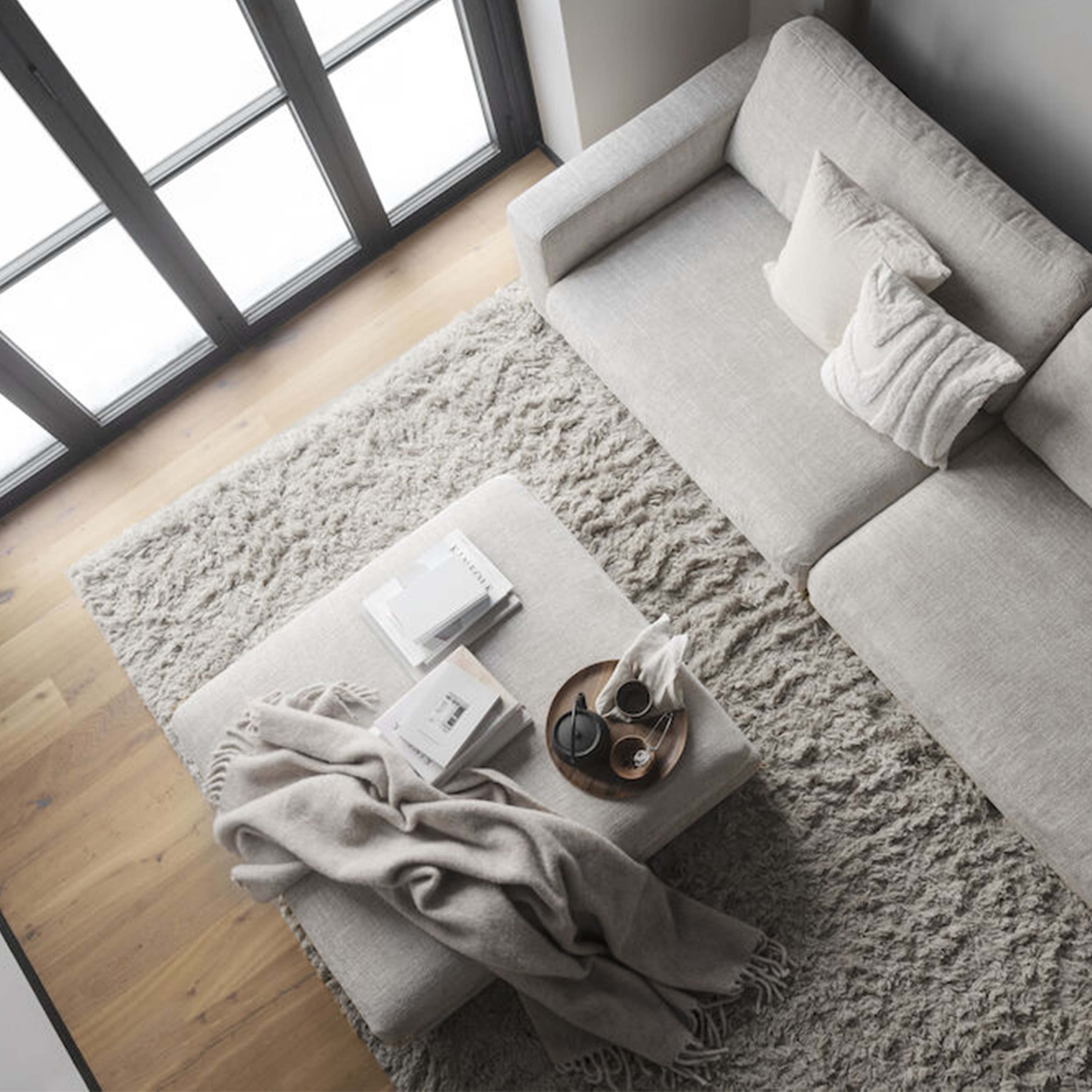 Rowico Home Duncan Fotpall Ljusgrå