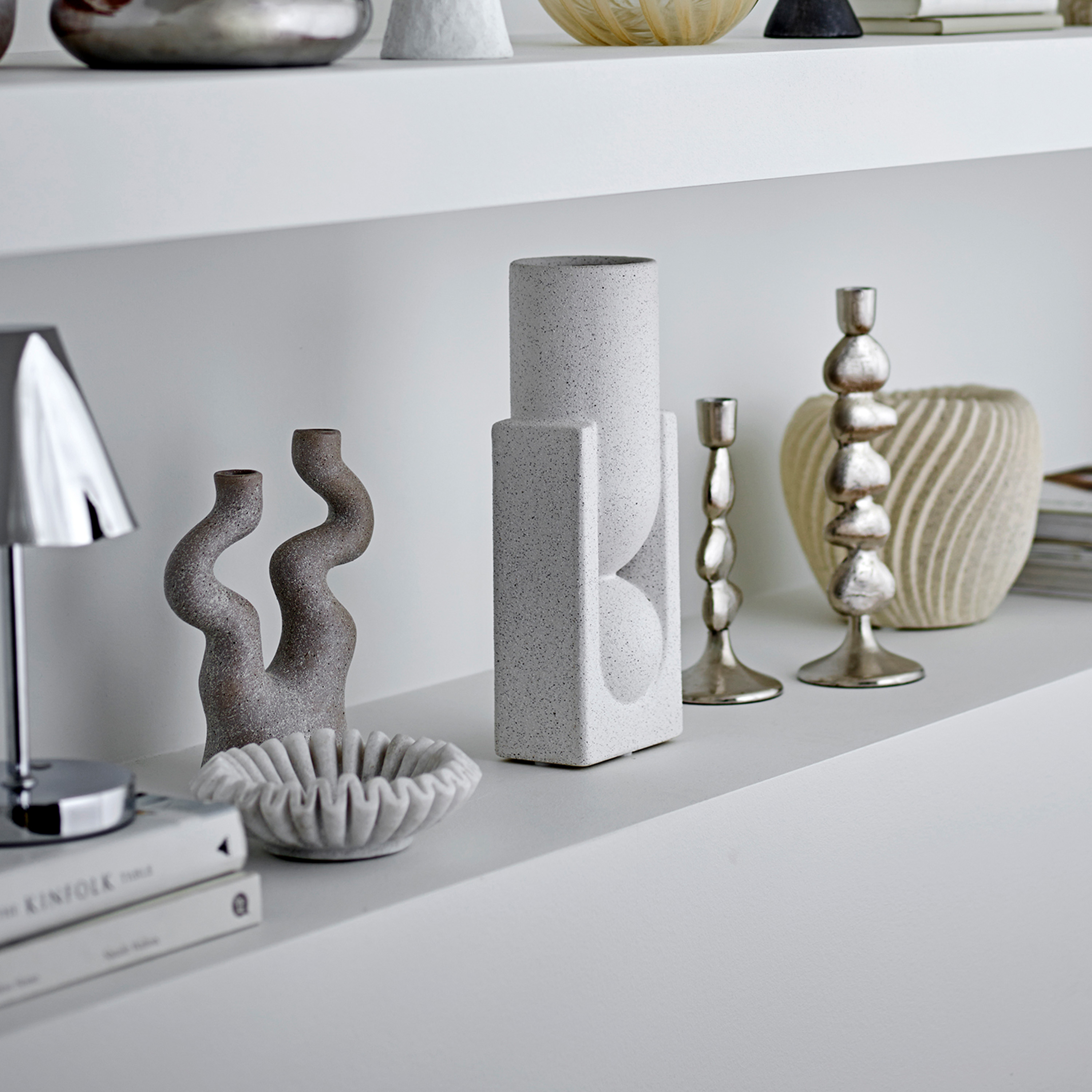 Bloomingville Harmonia Skål Marmor Hvit Ø17