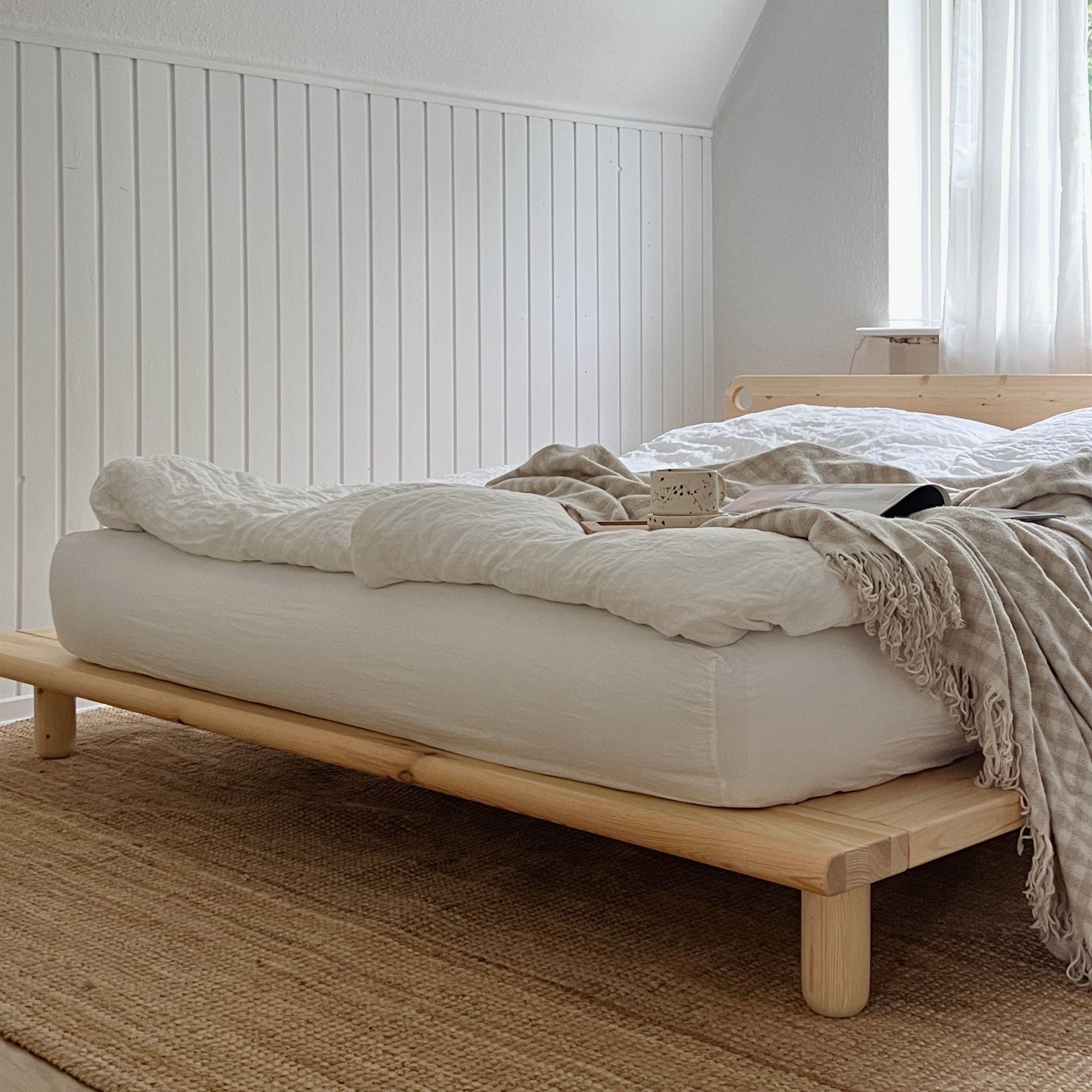 Karup Design Peek Sengeramme Inkl. Sengelampe Natur 180cm