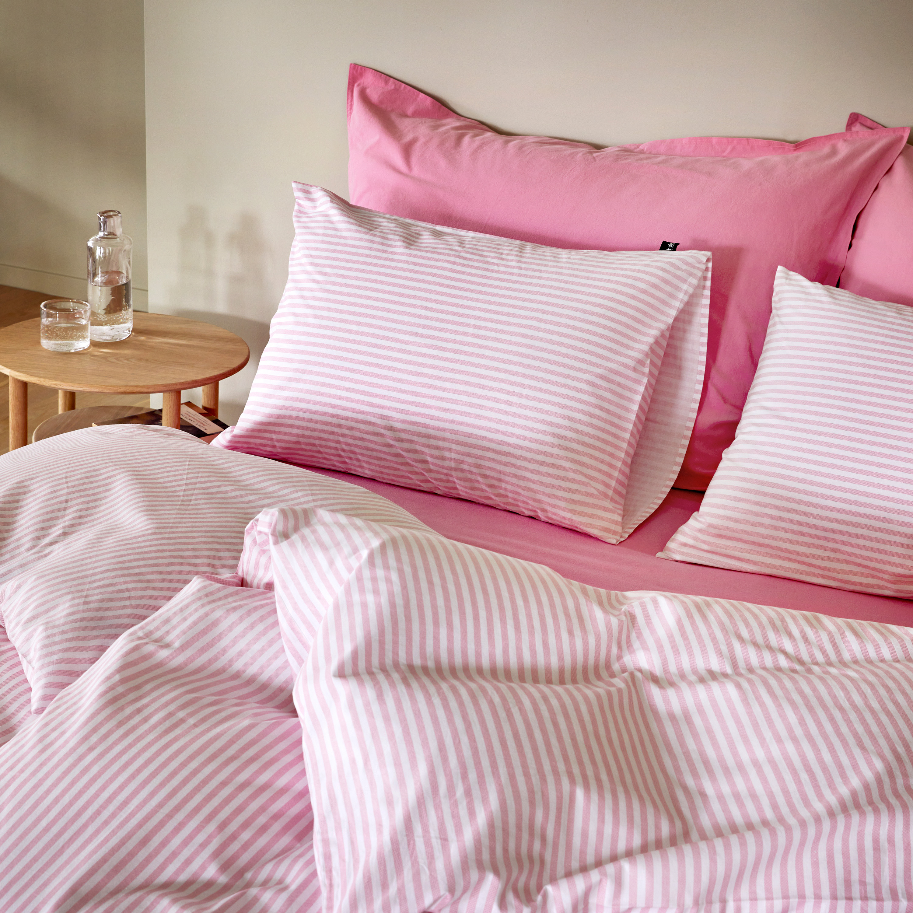 Høie Tor 3-teiliges Bettwäsche-Set Klar Rosa 220x220/2x50x60