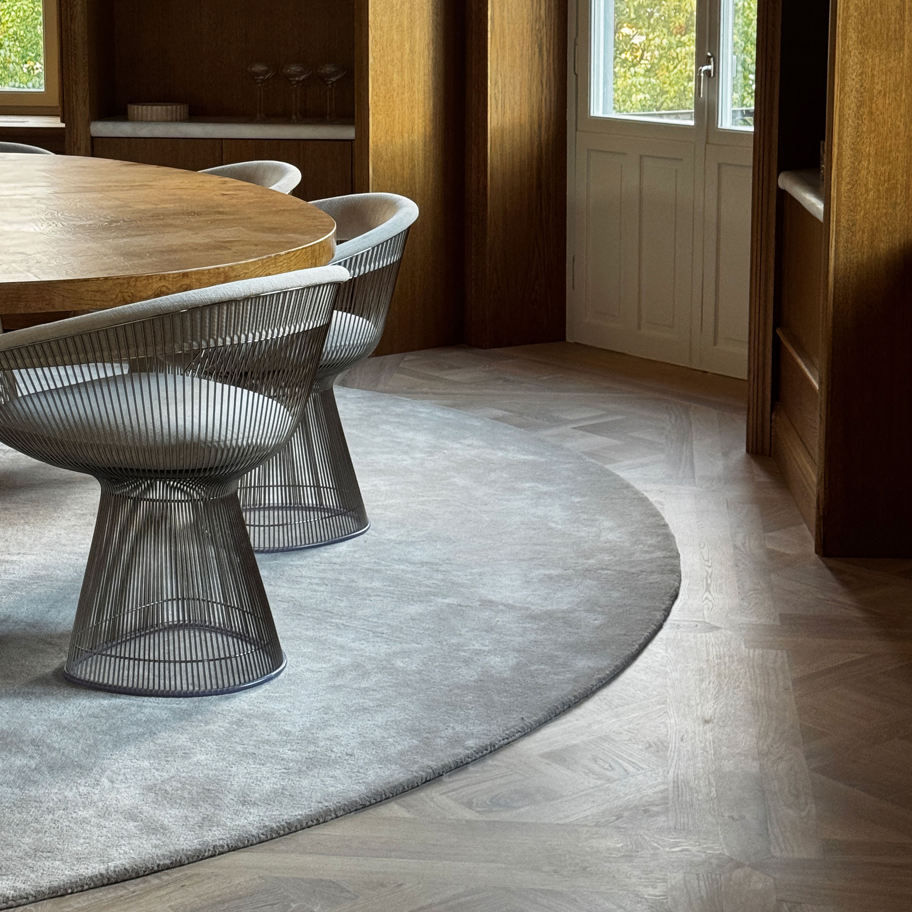 Tinted Liljehok Rund Ullmatta Beige Ø200