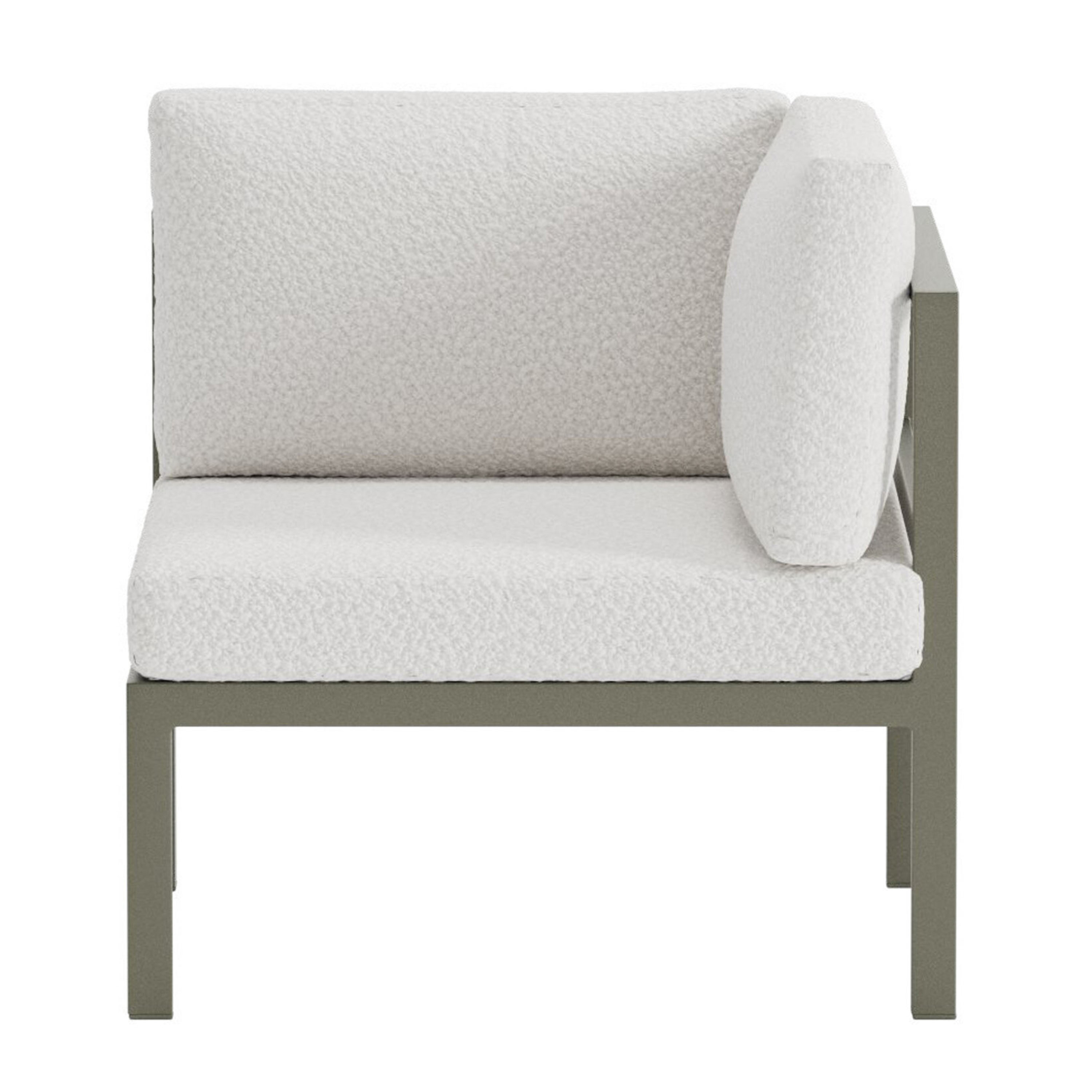 Venture Home Copacabana Hörnmodul Brown/White Bouclé