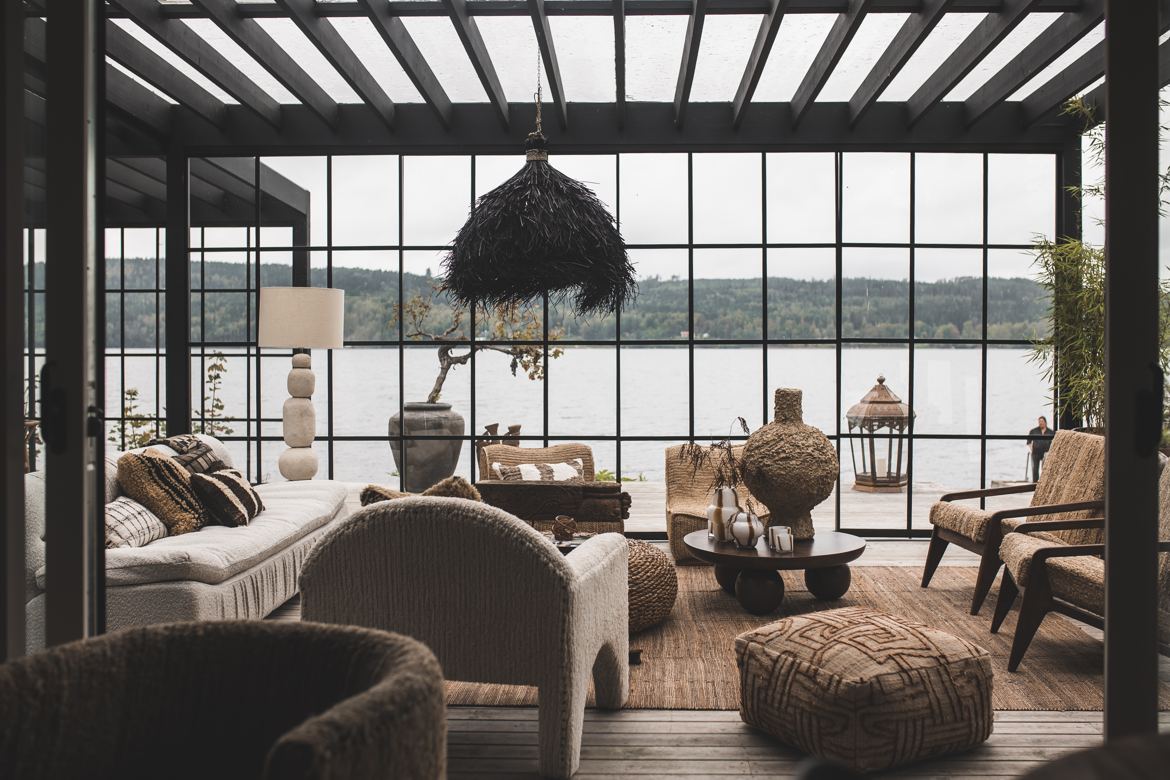 Jakobsdals Kiana Hocker Beige/Braun 60x60