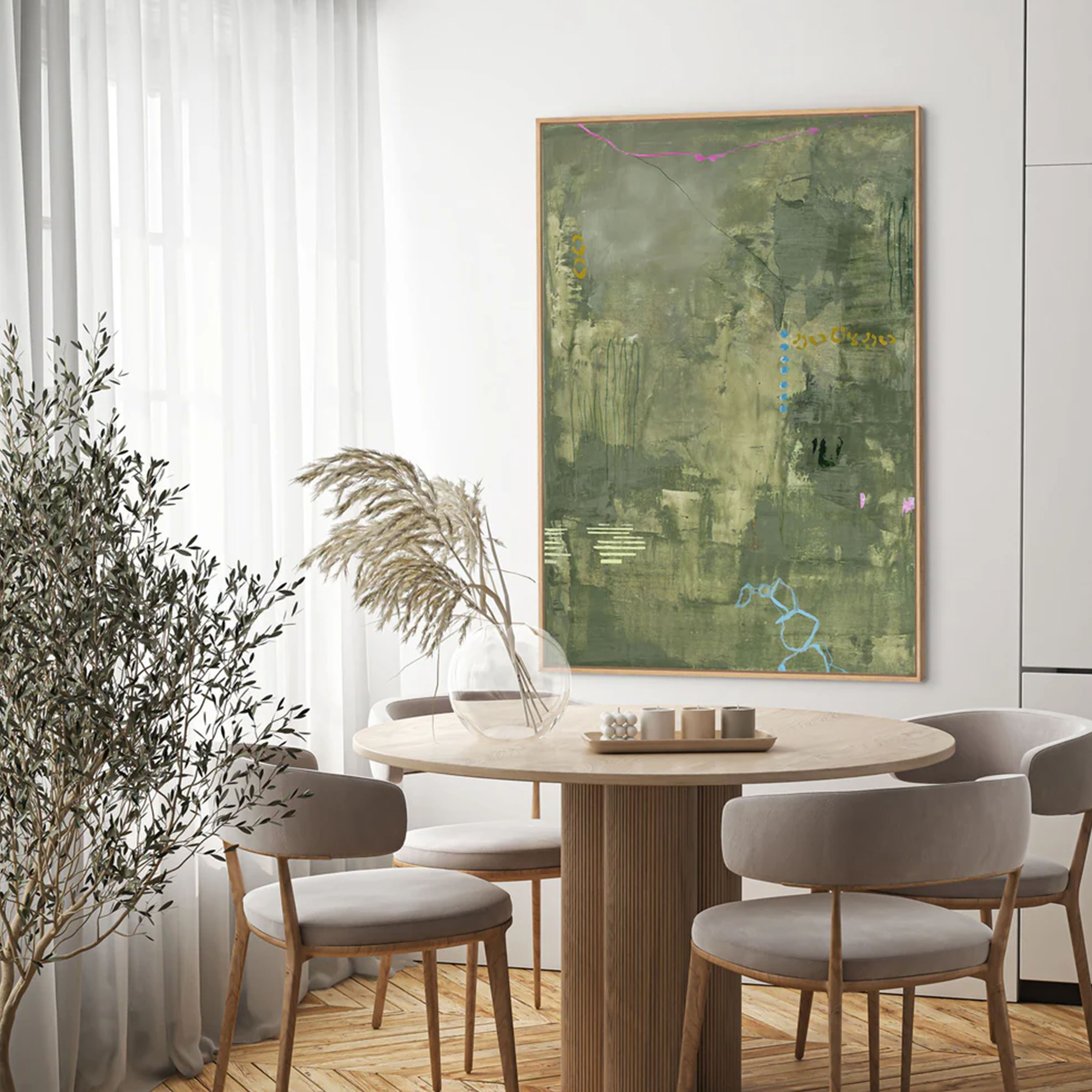 Malerifabrikken Green Petite Bilde Flytende Eikeramme 90x120