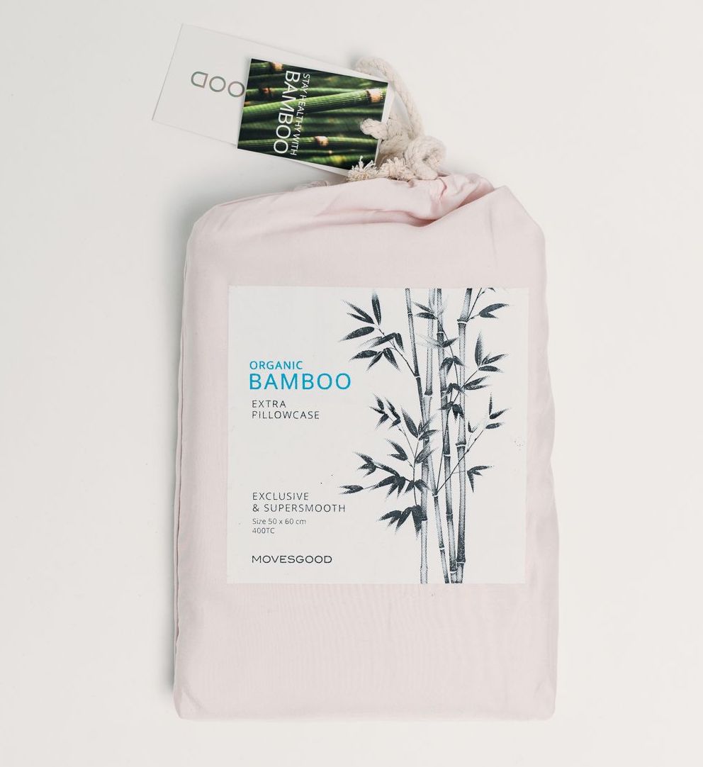 Movesgood Bamboo Örngott Pink 50x60 2-pack