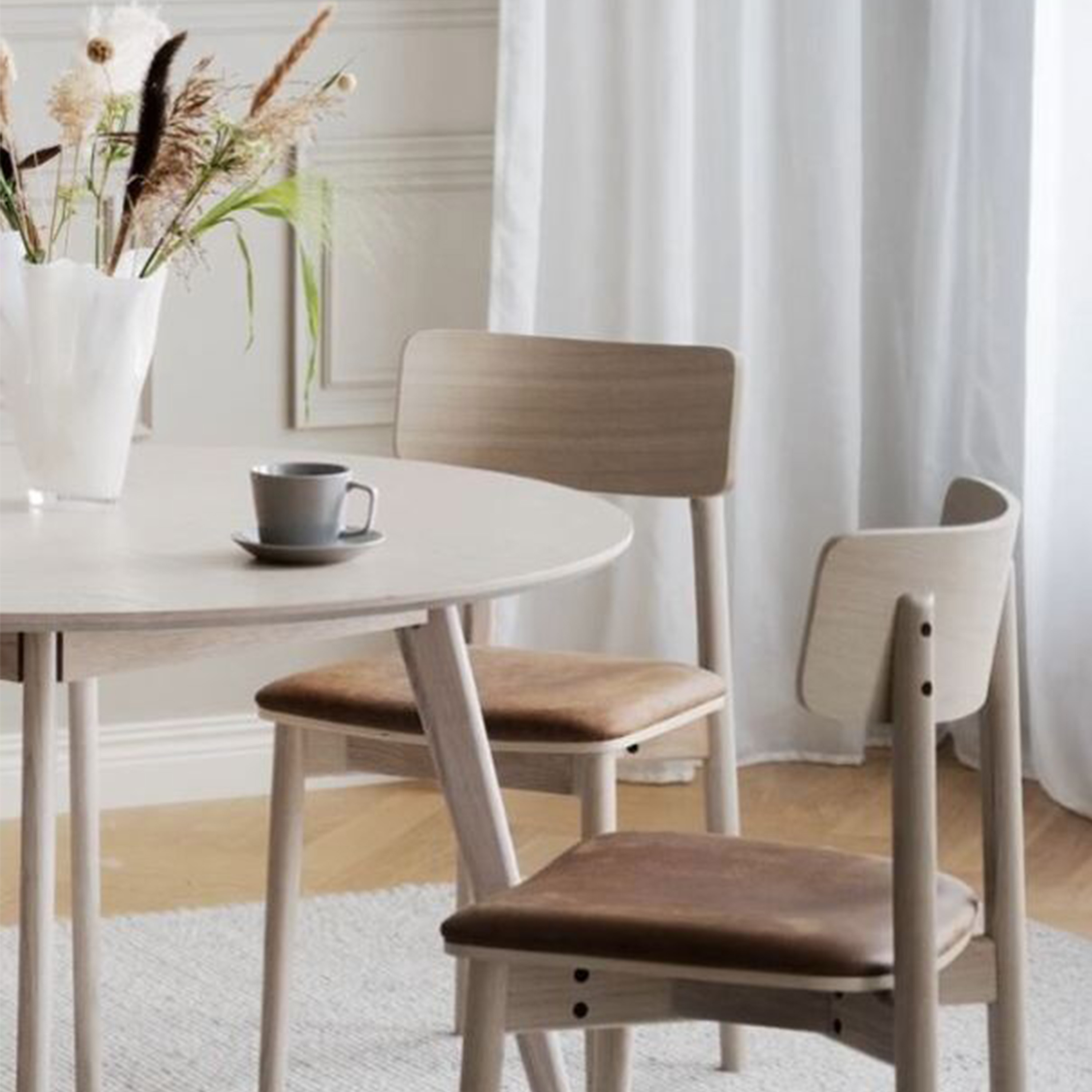 Rowico Home Wolcott Matstol Vitpigmenterad/Läder