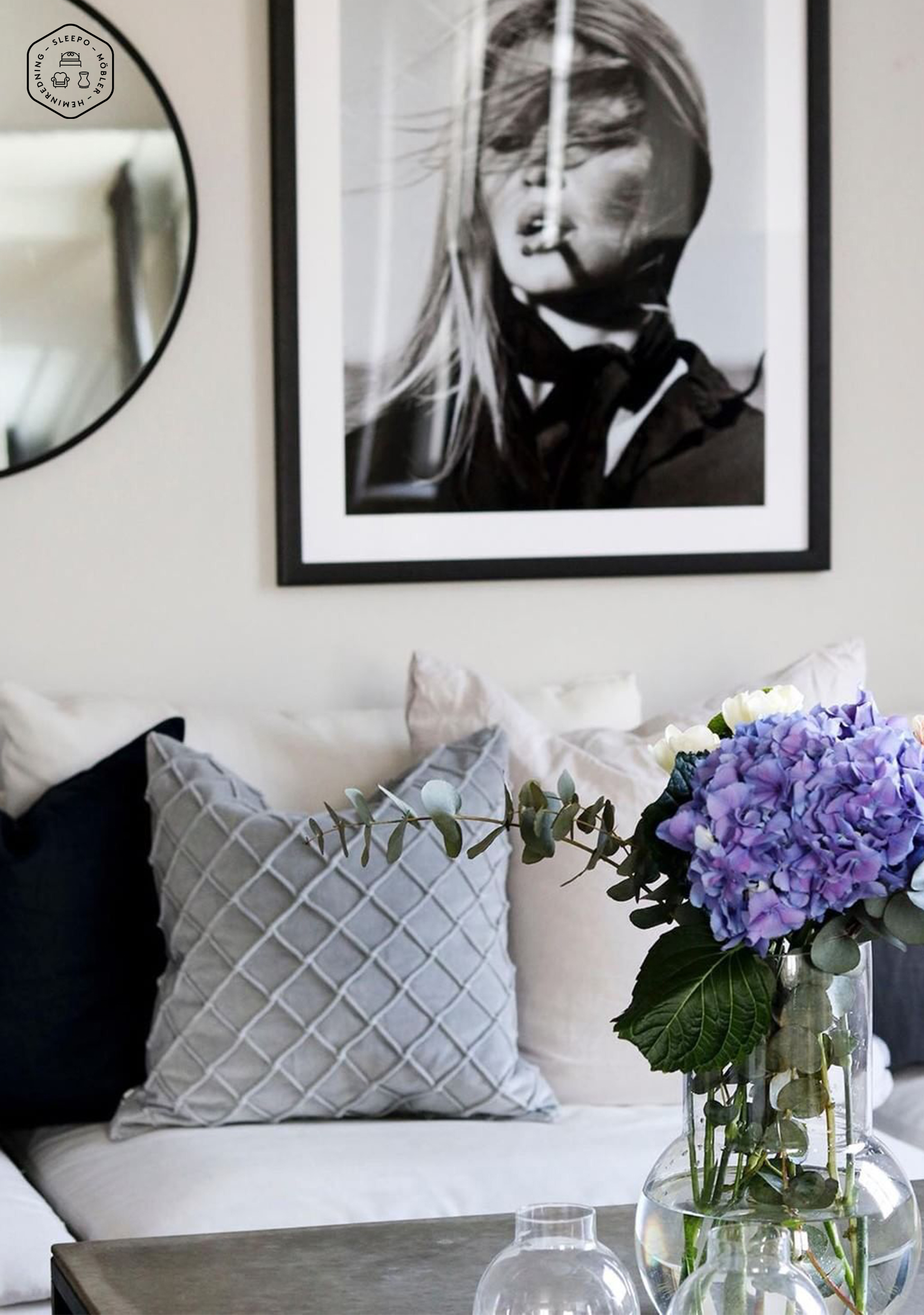 Chhatwal &amp; Jonsson Deva Kuddfodral Sammet Silver Grey 50x50