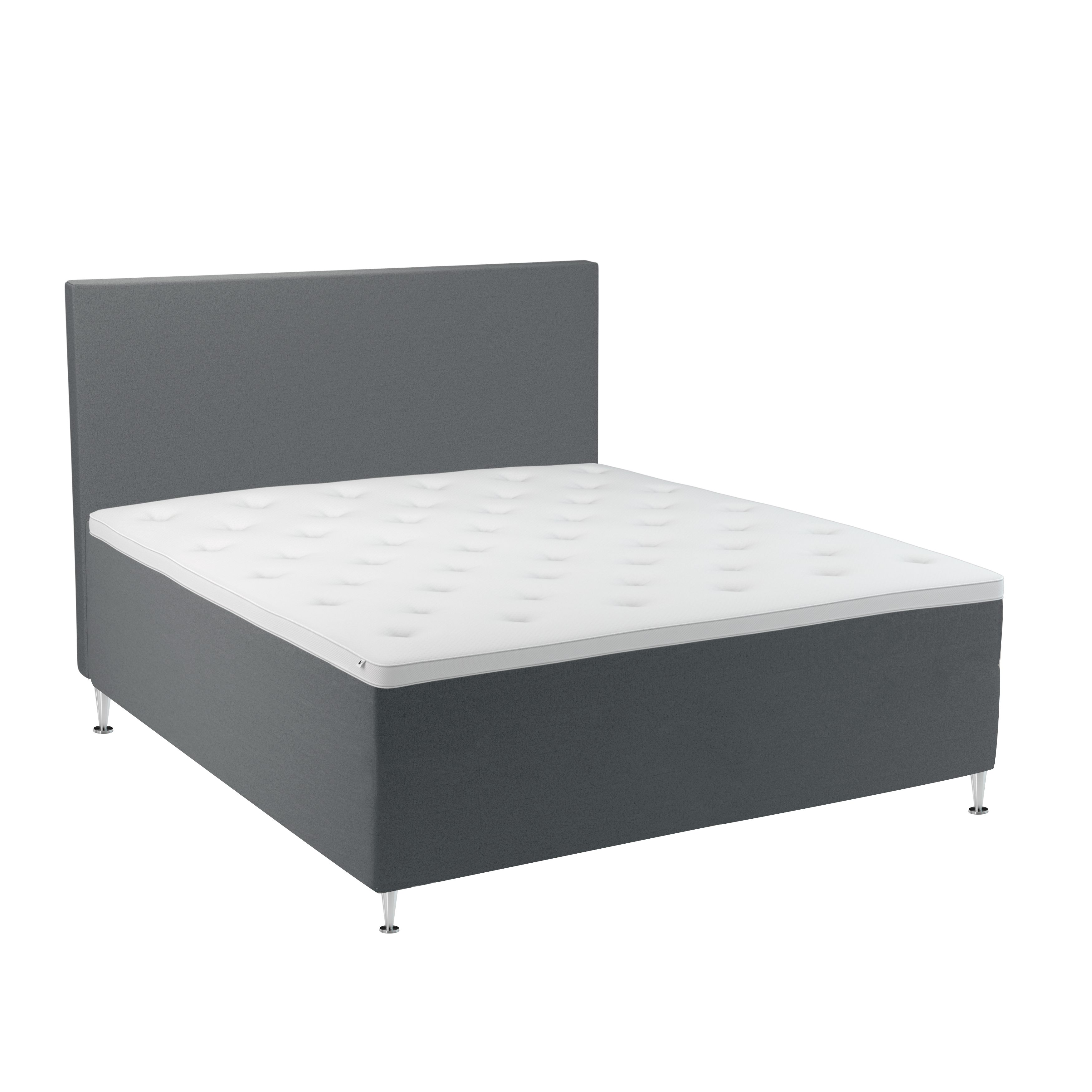 Kinnabädden - Venus Seamless Kontinentalsäng Anthracite 160 Fast/Extra Fast Cocktailben Silver 13cm - Grå