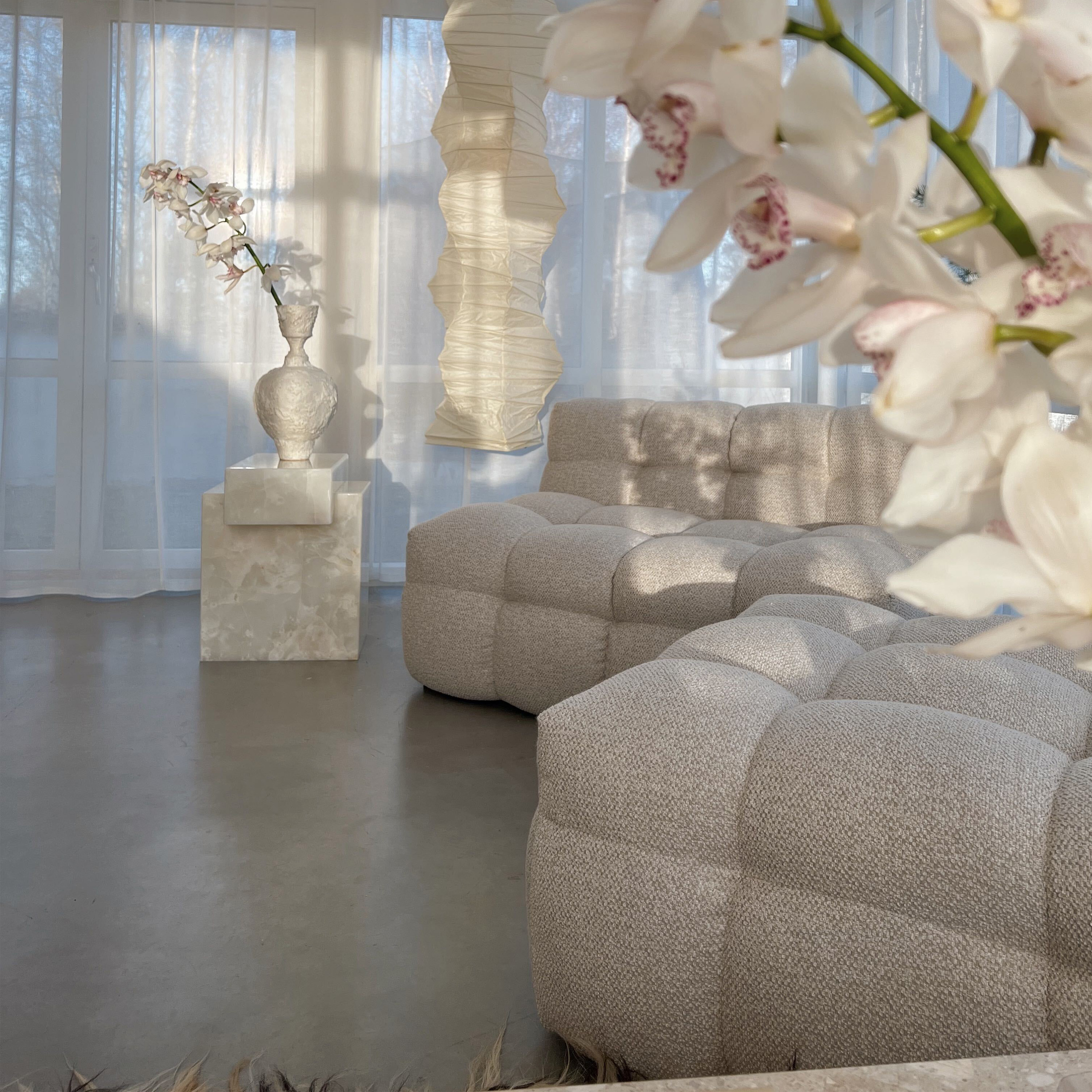 Sleepo Collection Billie Sittpuff Beige Bouclé Small