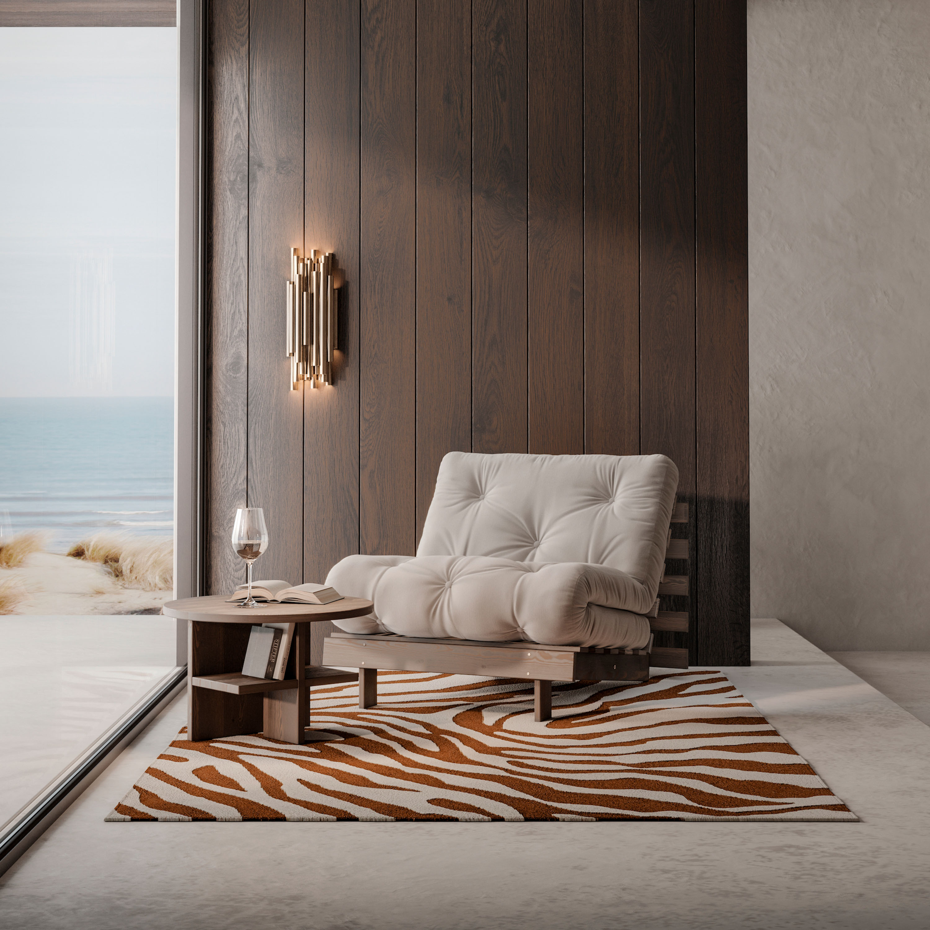 Karup Design Roots Nojatuoli Ruskea/Beige 90cm