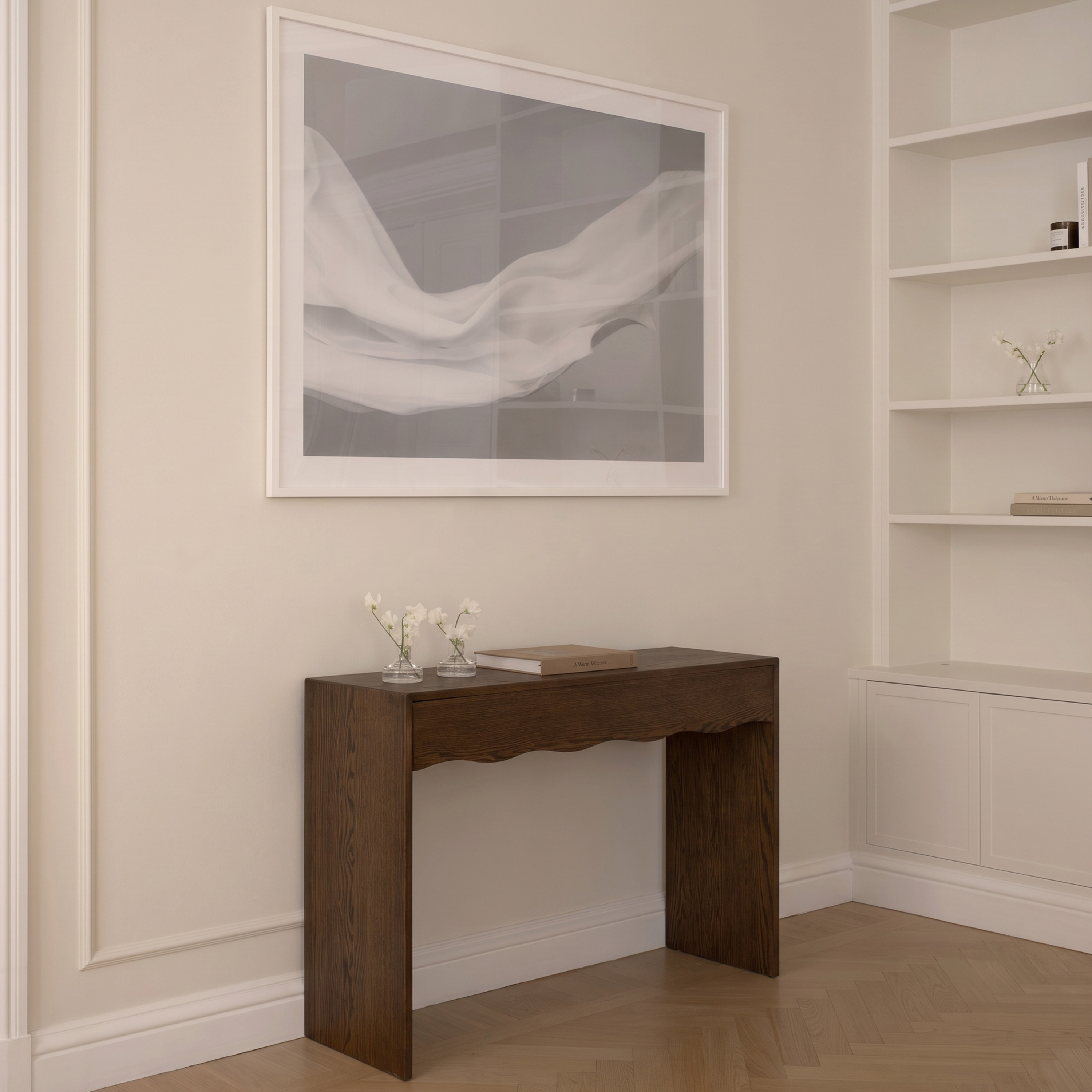 Sienna Console Table Brown-Stained Oak 90cm