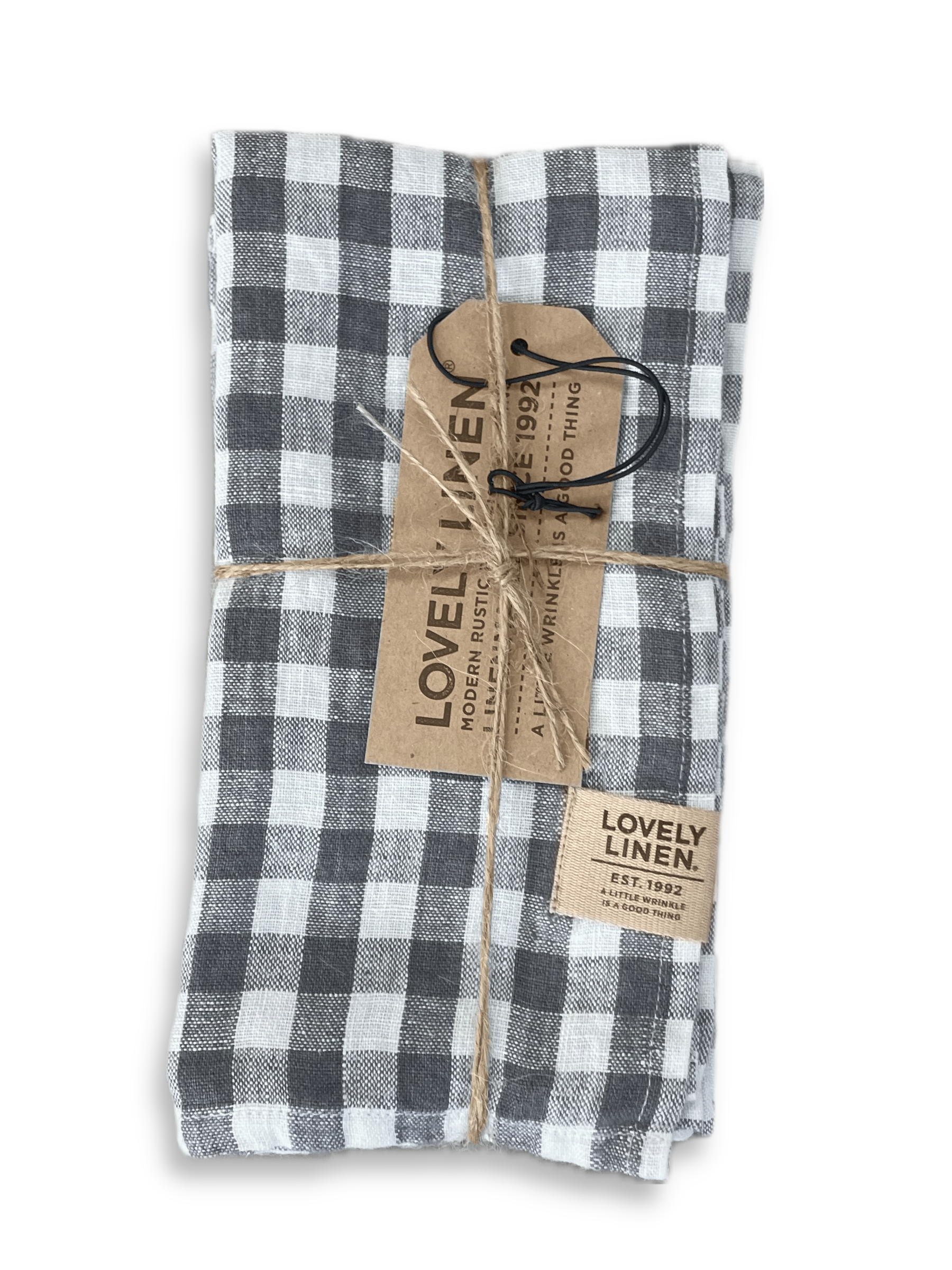 Misty Servett Linne Square Dark Grey 45X45 4-pack