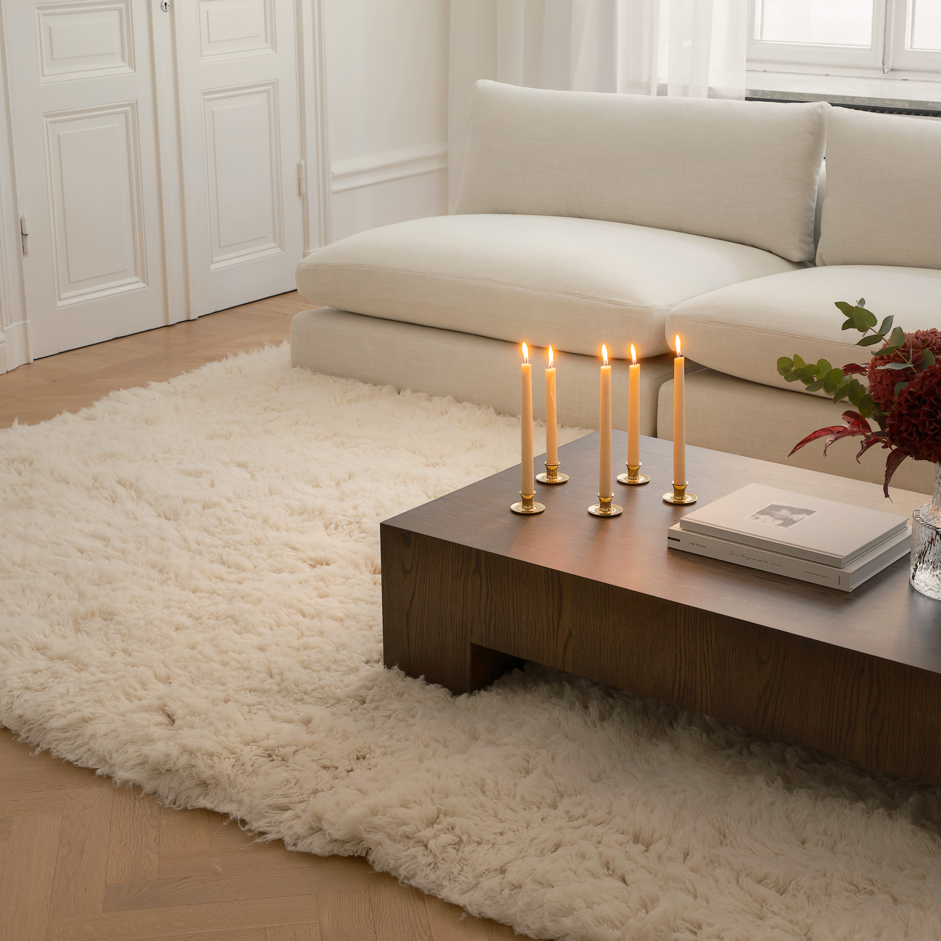 Sleepo Collection Fluffy Flokati Matta White 70x140