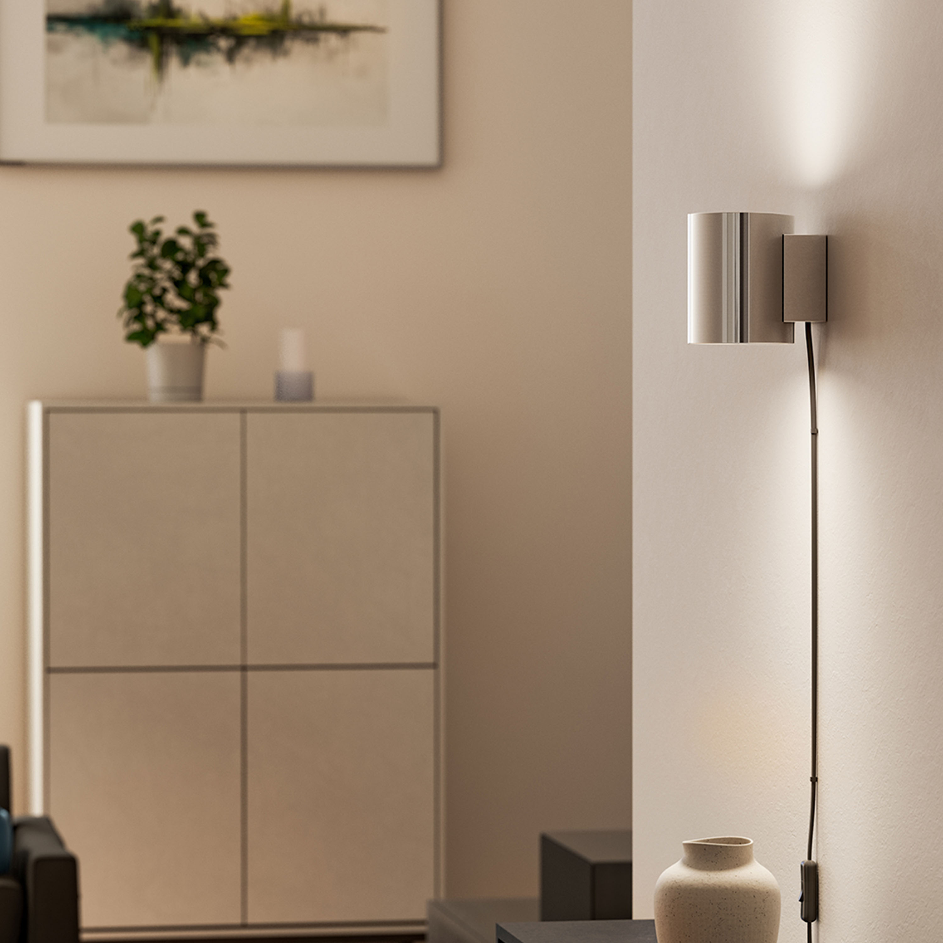 Herstal Evoke Wandleuchte Chrom Small