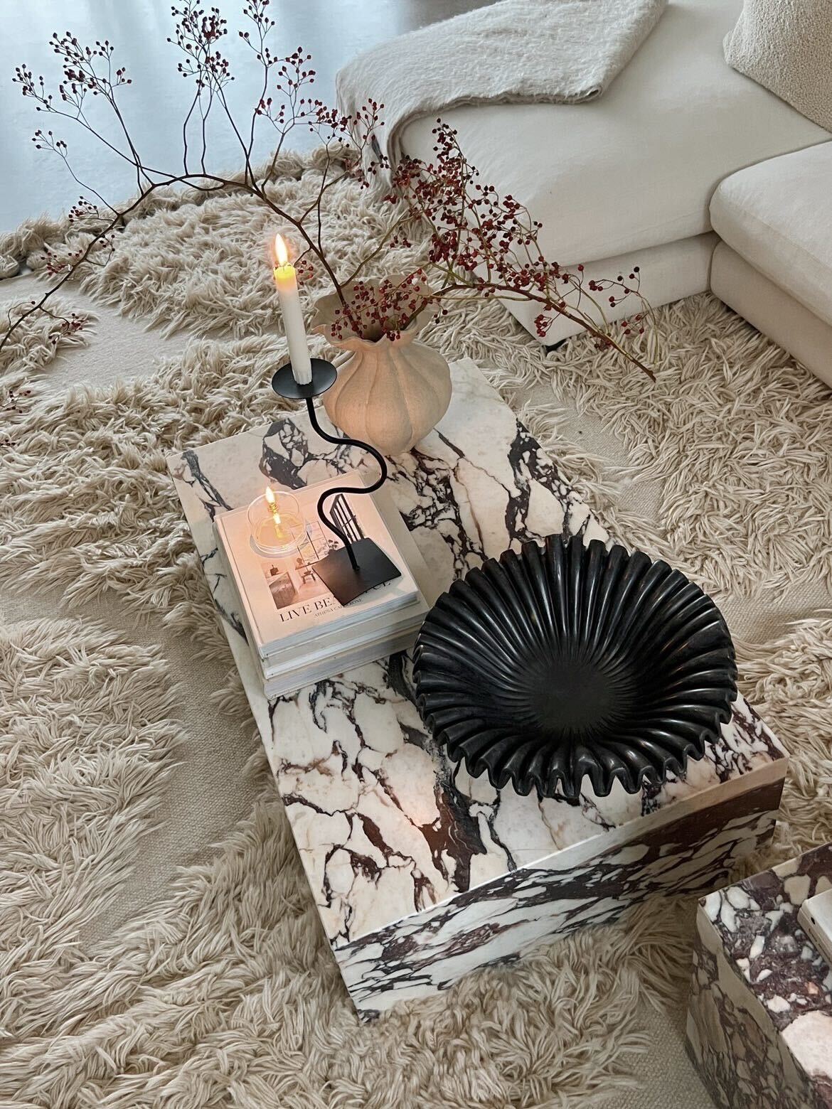 Jakobsdals Anemone Skål Black 40cm