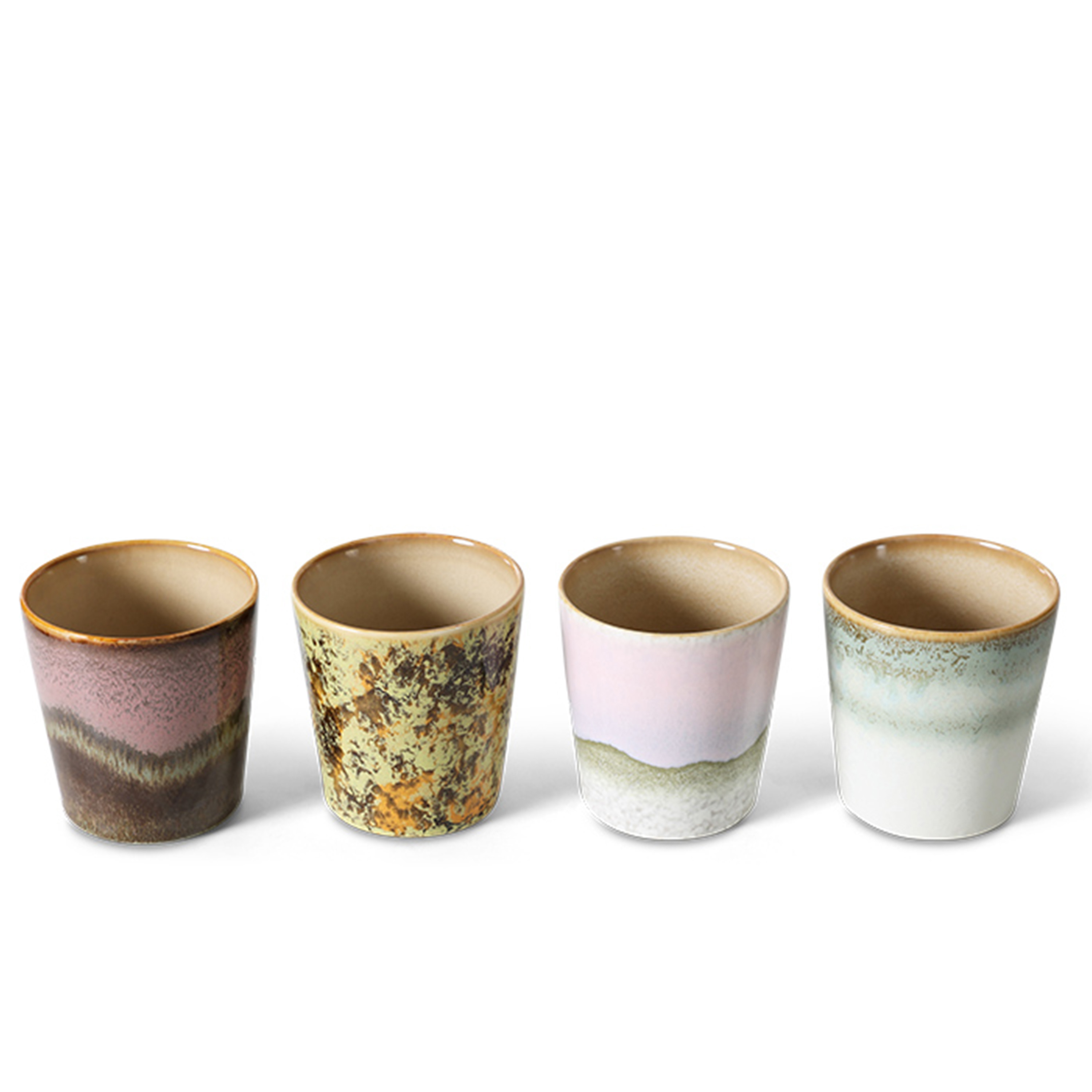 HKliving 70s Ceramics Kahvikuppi Serendipity 4-pack