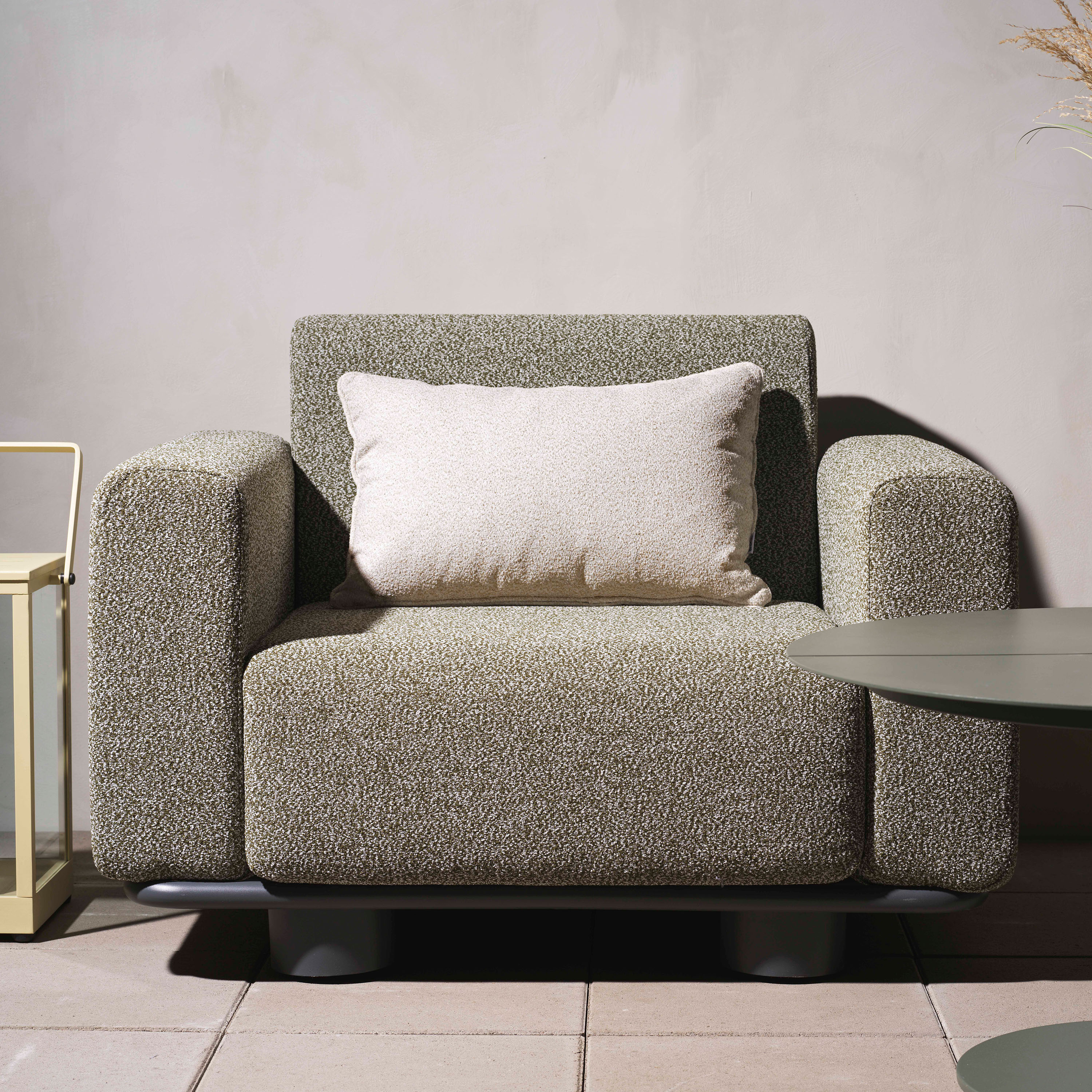Brafab Bolster Loungefotölj Anthracite/Teddy Verde