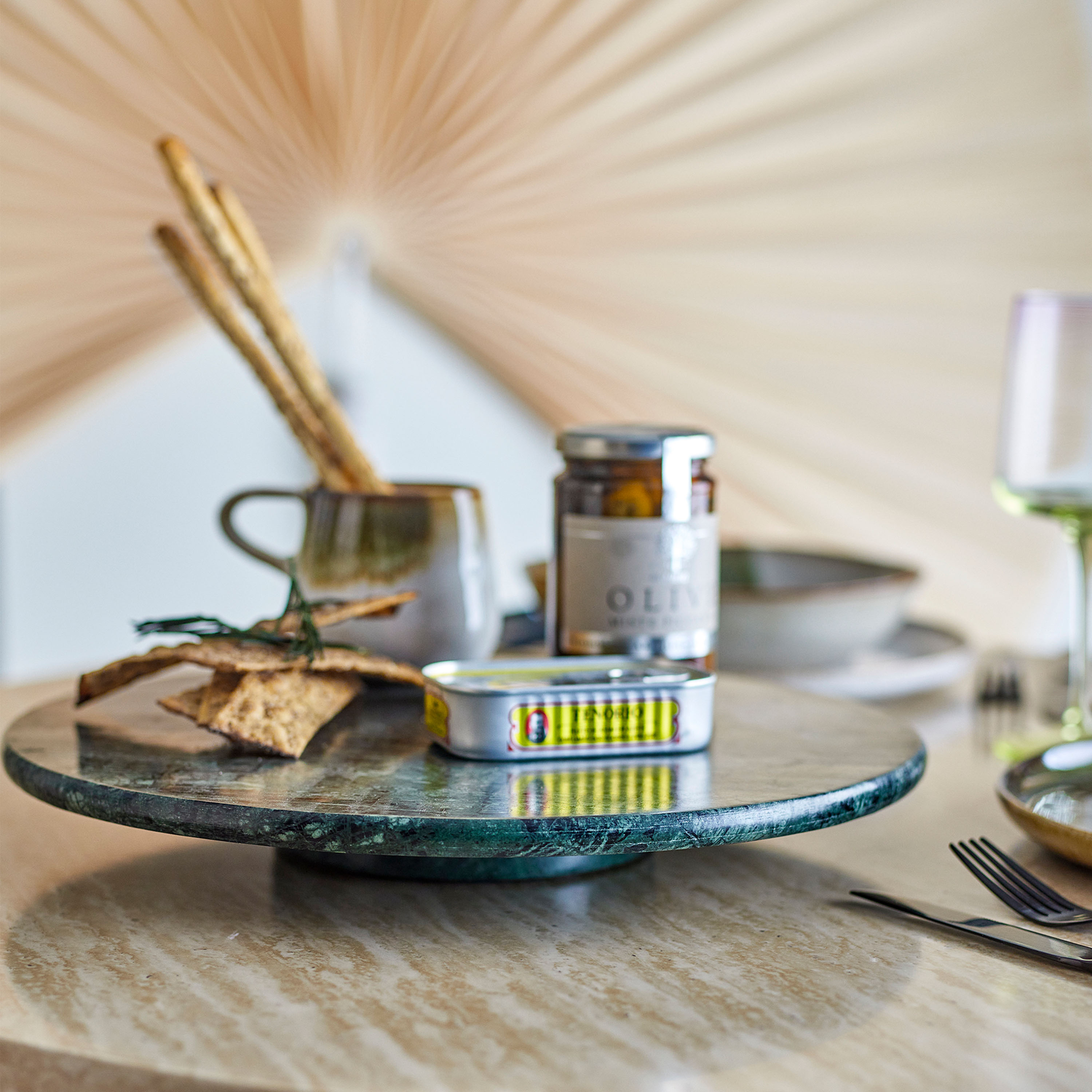 Bloomingville Nuni Pyörivä tarjotin Green 35cm