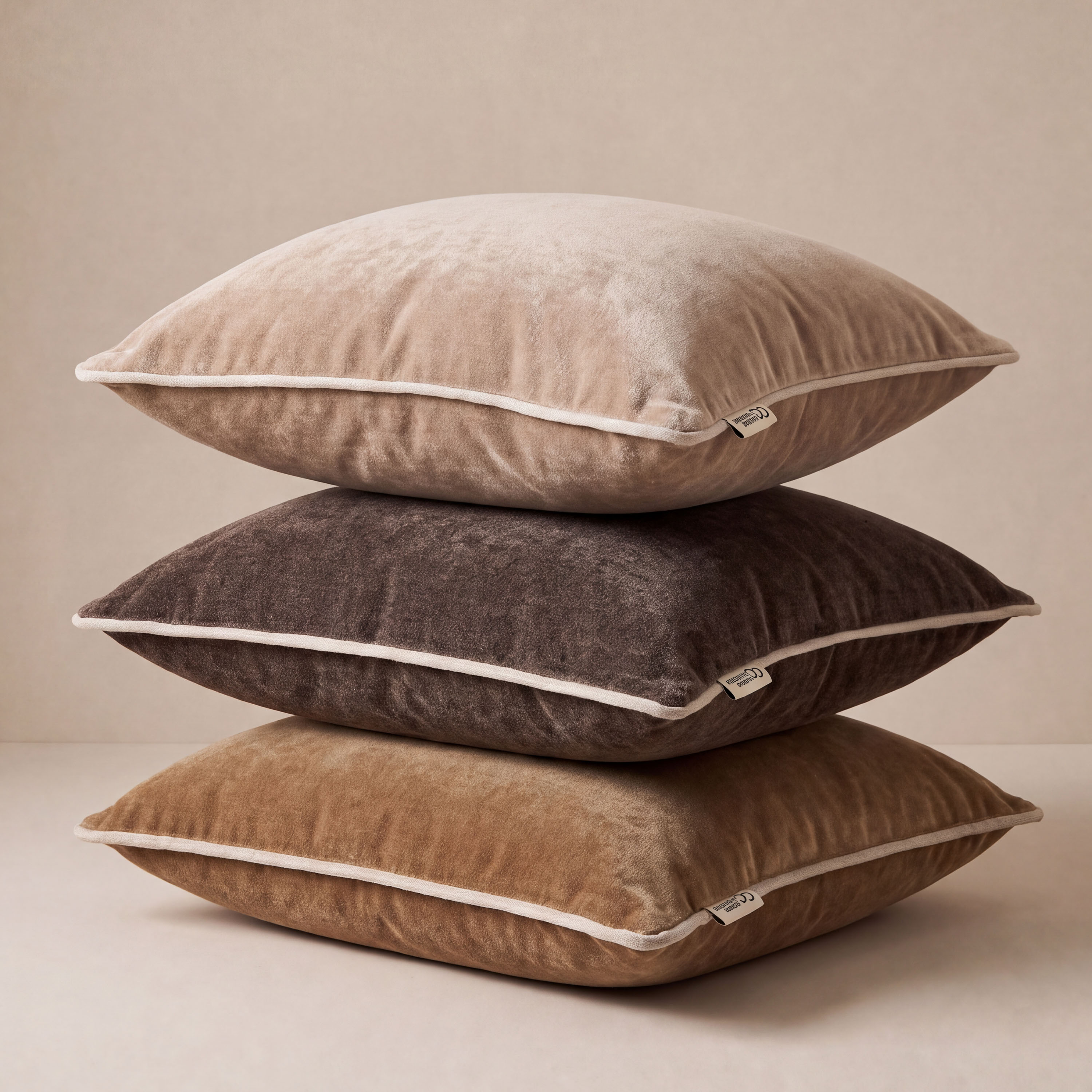 Classic Collection Velvet Stonewash Kuddfodral Beige 50x50