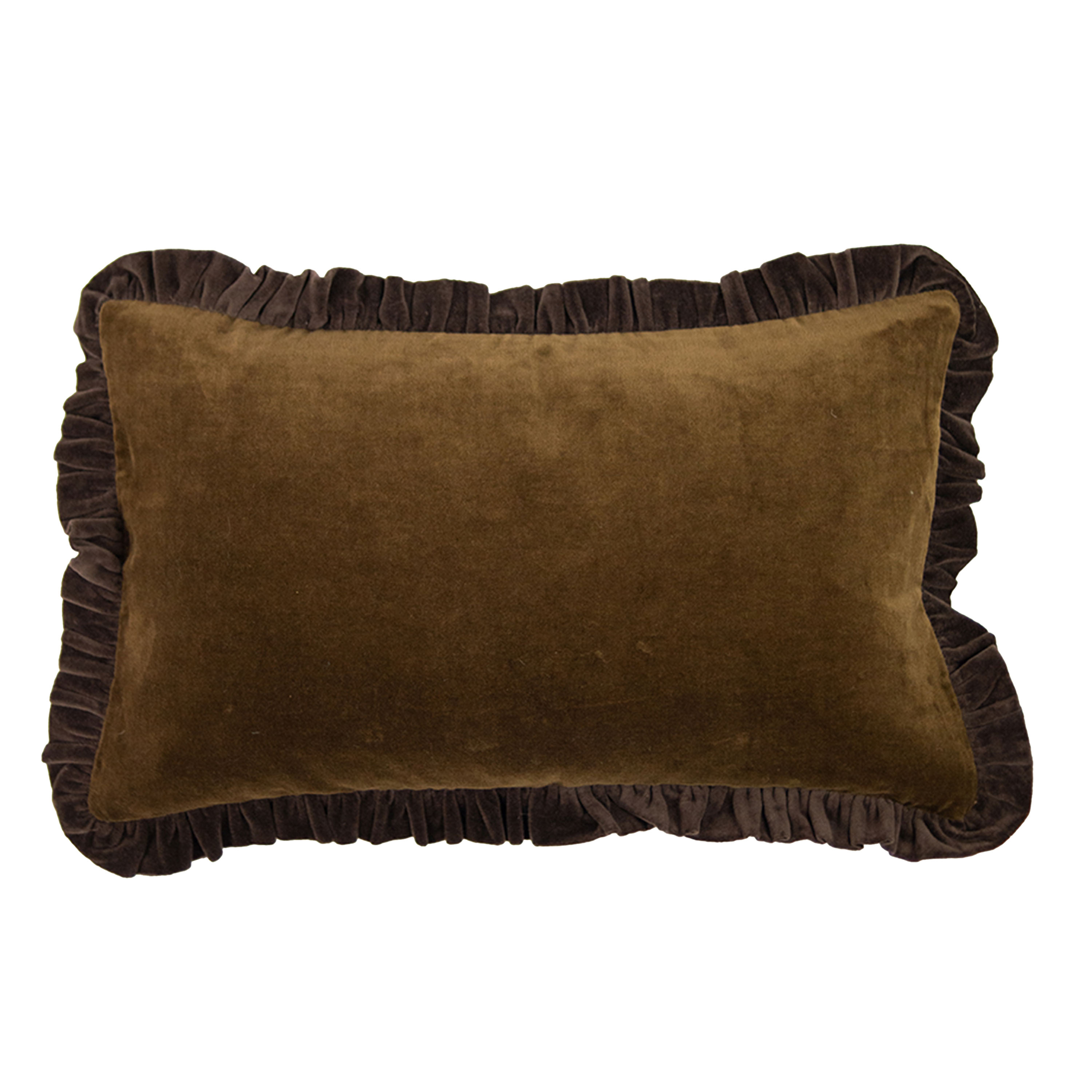 Doris Tyynynpäällinen Oliivinvihreä/Kahvi 30x50