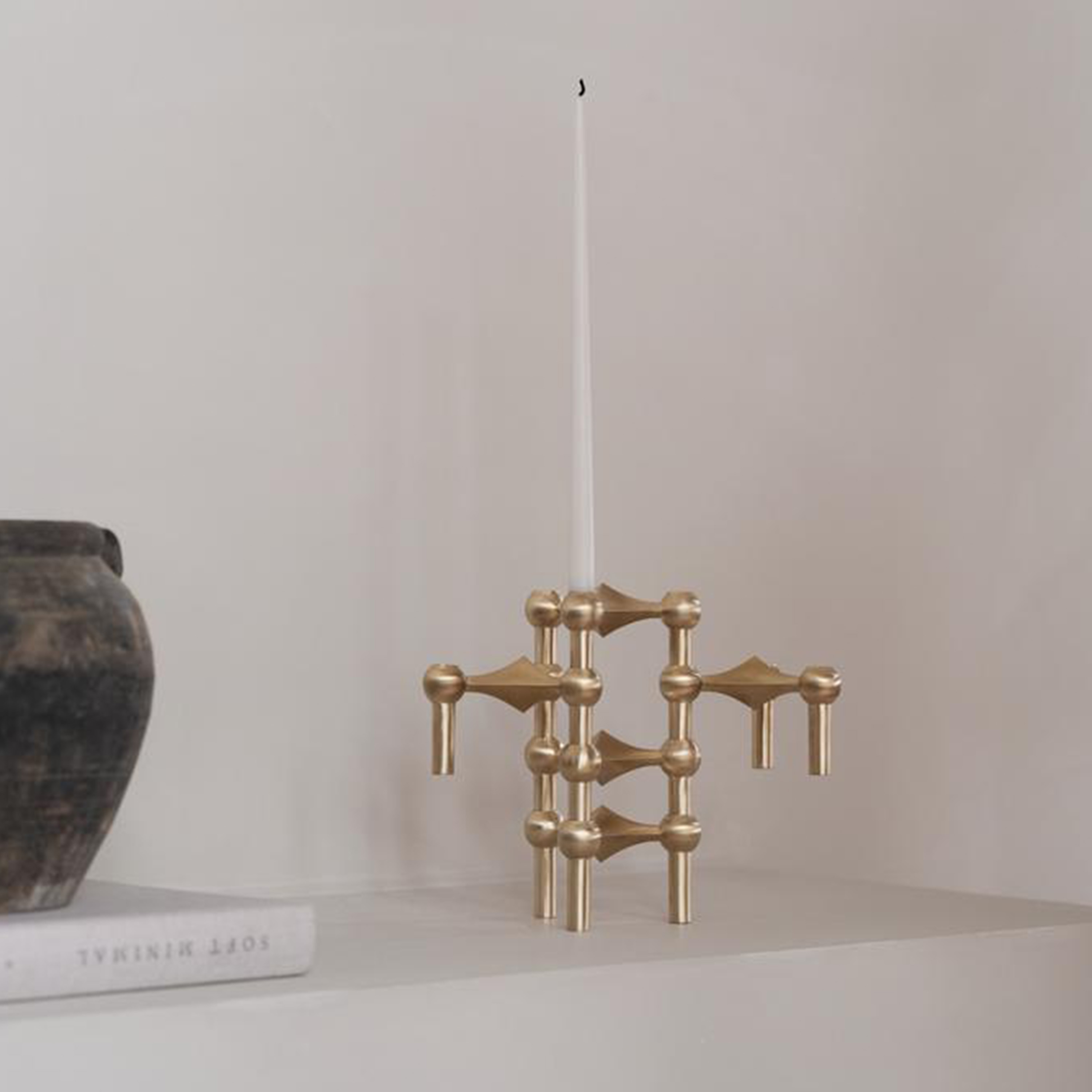 Stoff Nagel Kynttilänjalka Harjattu Messinki