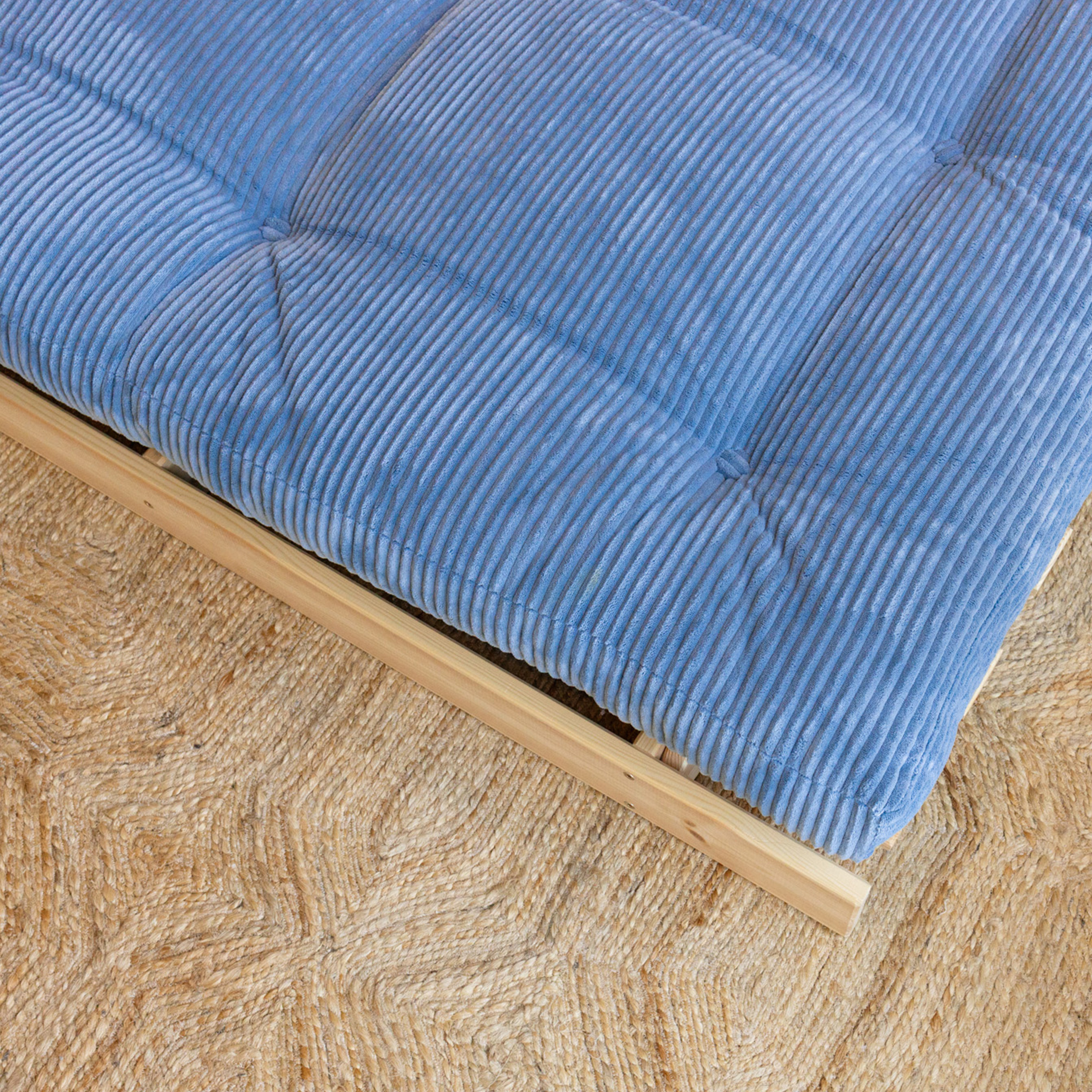 Karup Design Roots Sovesofa Raw/Hazy Blue 140cm